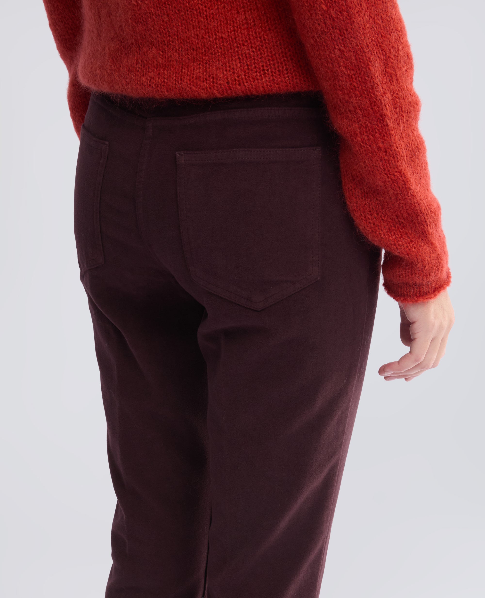 PANTALONE IN FUSTAGNO STRETCH - ROSSO - ASPESI