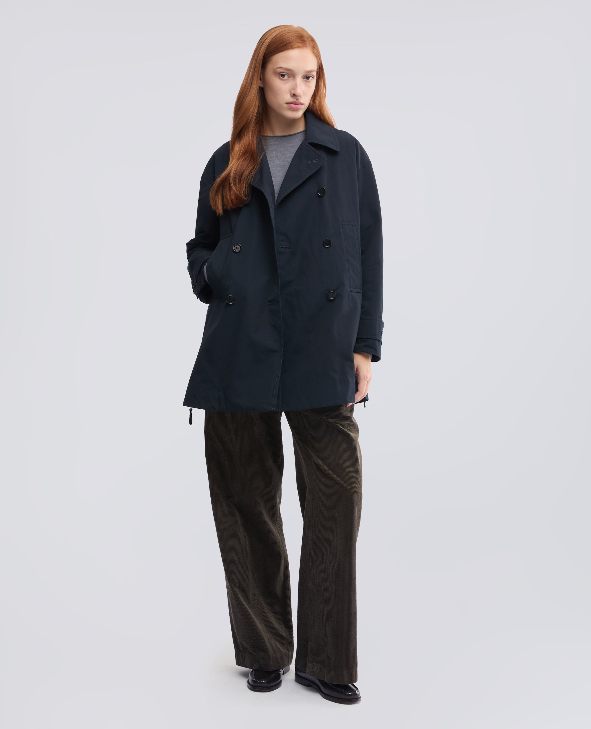 PANTALONE IN VELLUTO A COSTE CON ELASTICO - VERDE - ASPESI