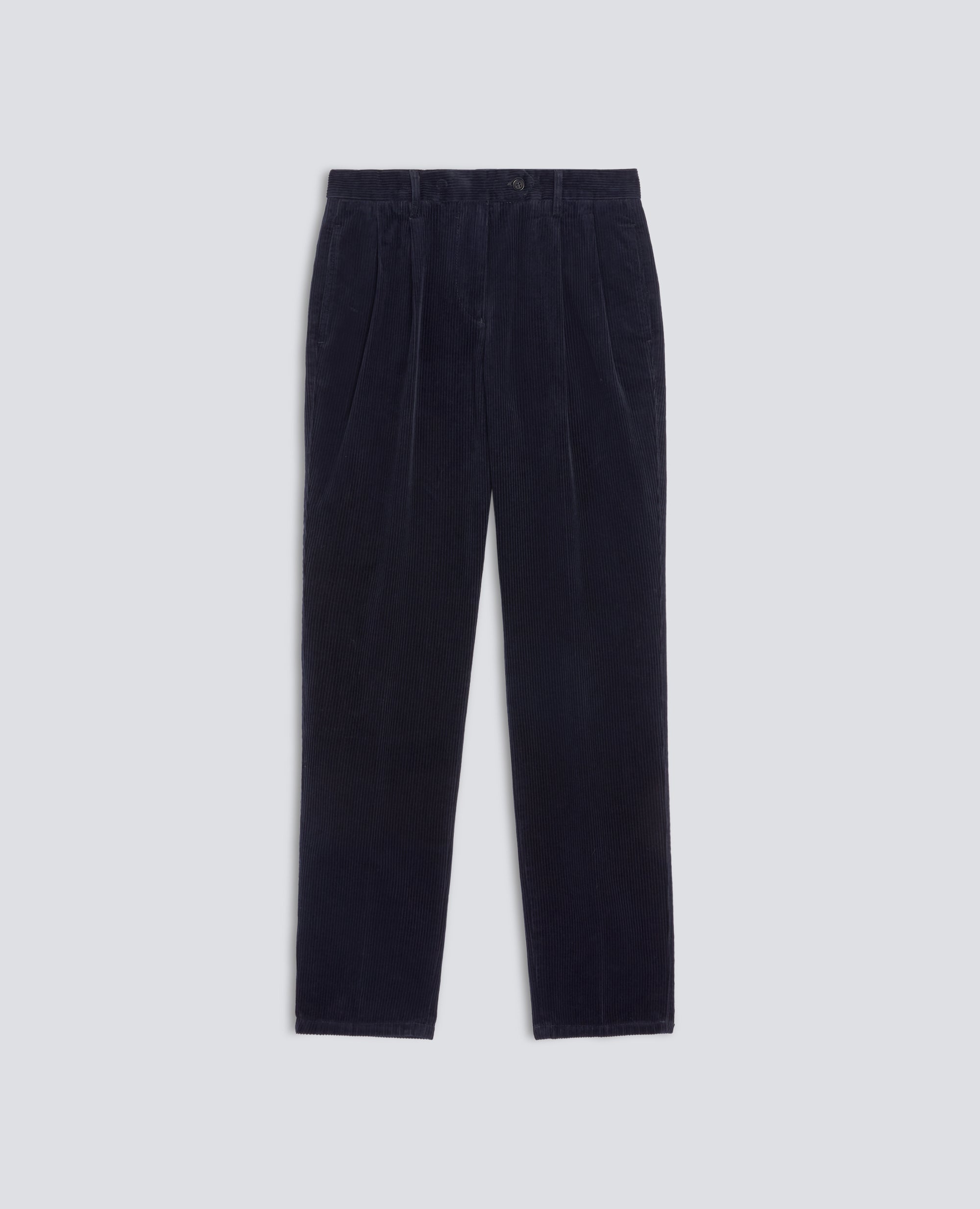 PANTALON EN PANA DE ALGODON - AZUL - ASPESI