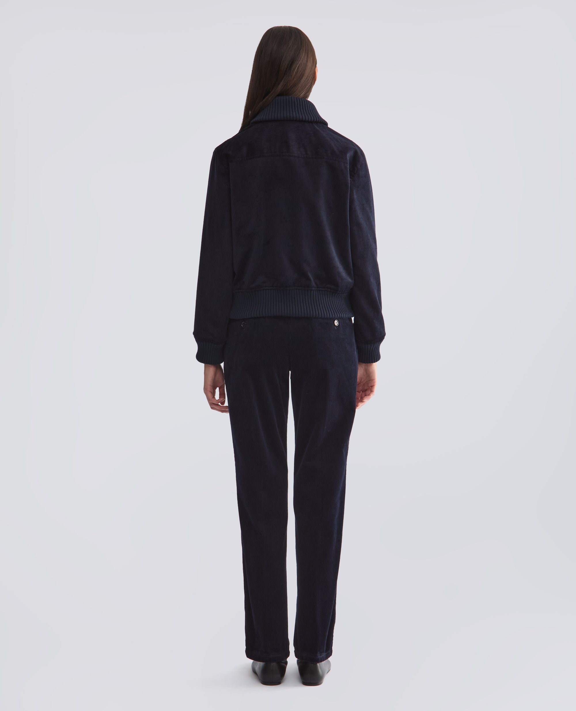 PANTALON EN PANA DE ALGODON - AZUL - ASPESI