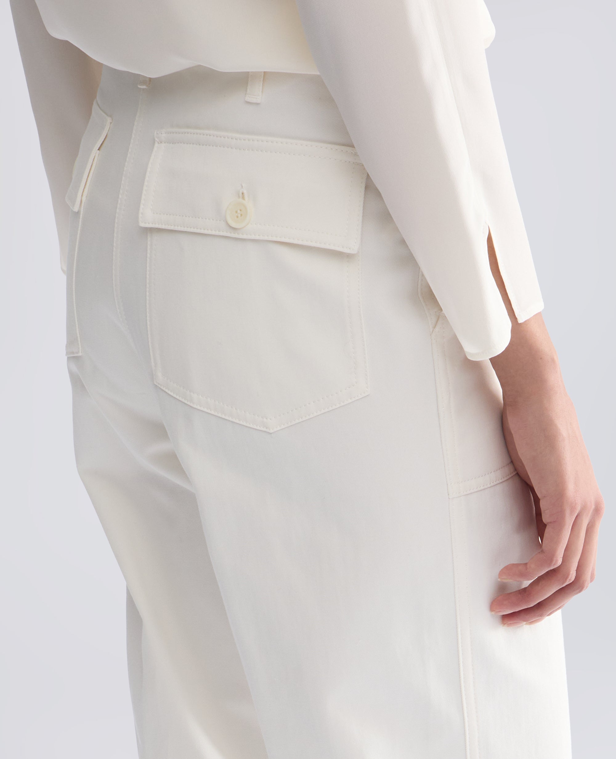 PANTALONE IN GABARDINE DI COTONE - NATURALE - ASPESI