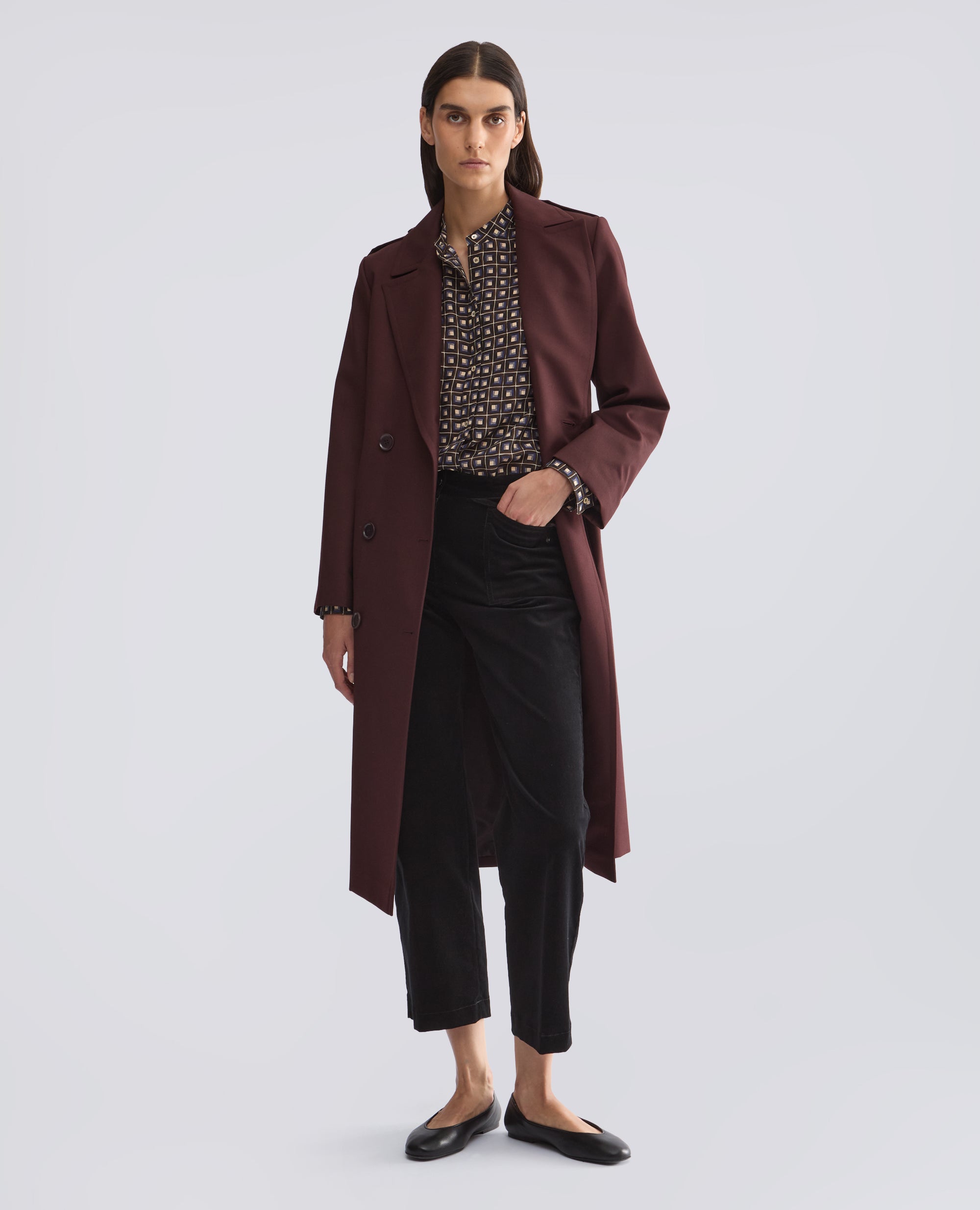 PANTALONE A VITA ALTA IN VELLUTO 1000 RIGHE DI COTONE COMFORT - NERO - ASPESI
