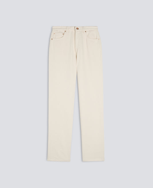 DENIM HIGH-WAISTED TROUSERS - NATURALE - ASPESI