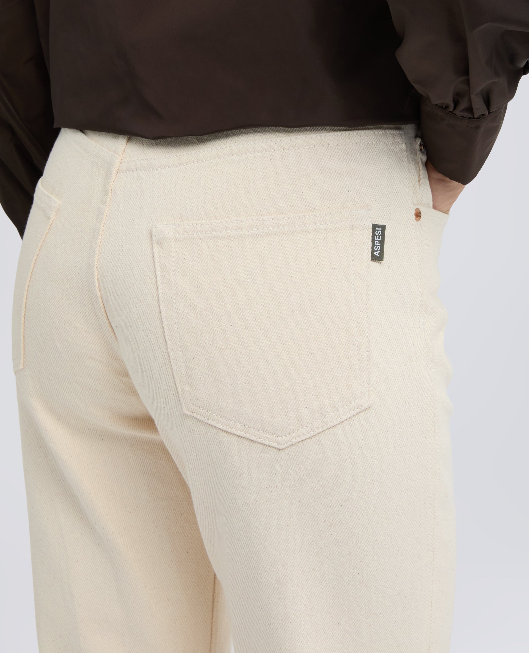 HOSE AUS DENIM MIT HOHER LEIBHÖHE - NATURALE - ASPESI