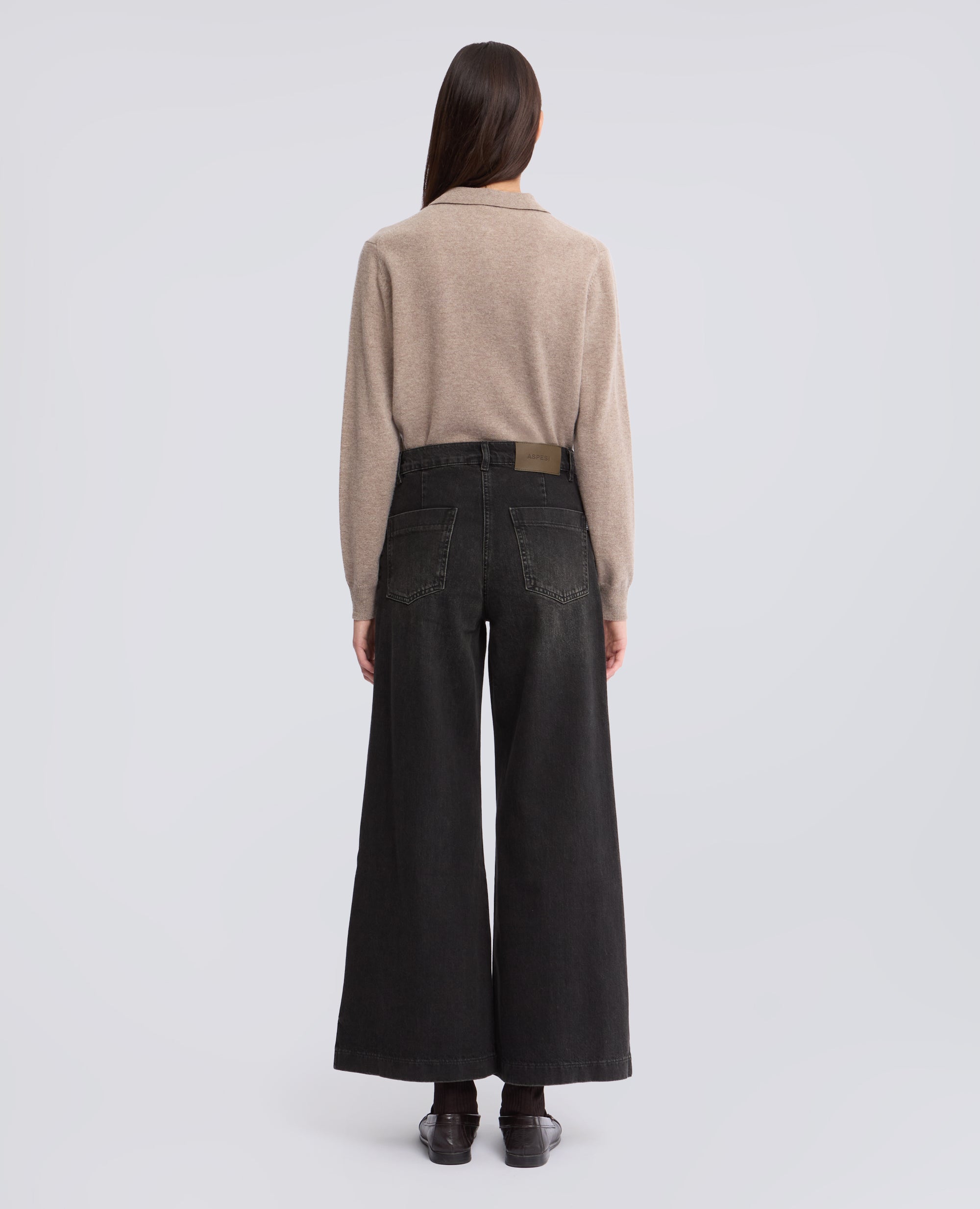 HOSE AUS BAUMWOLL-DENIM - SCHWARZ - ASPESI