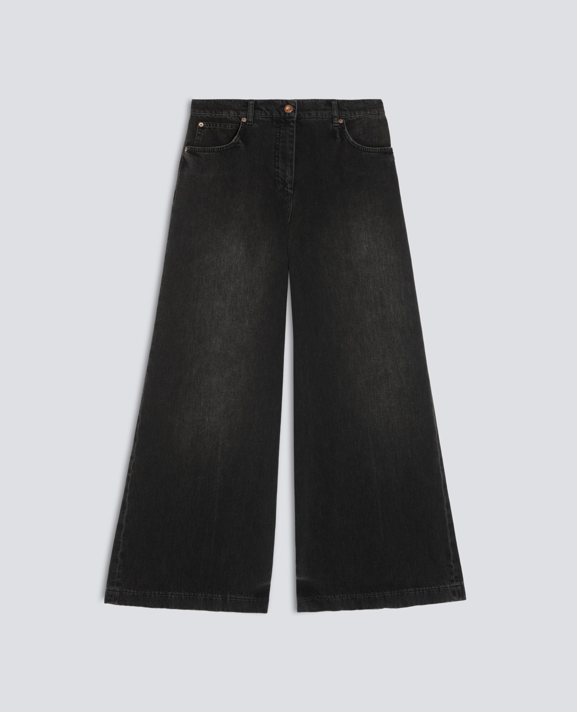 HOSE AUS BAUMWOLL-DENIM - SCHWARZ - ASPESI
