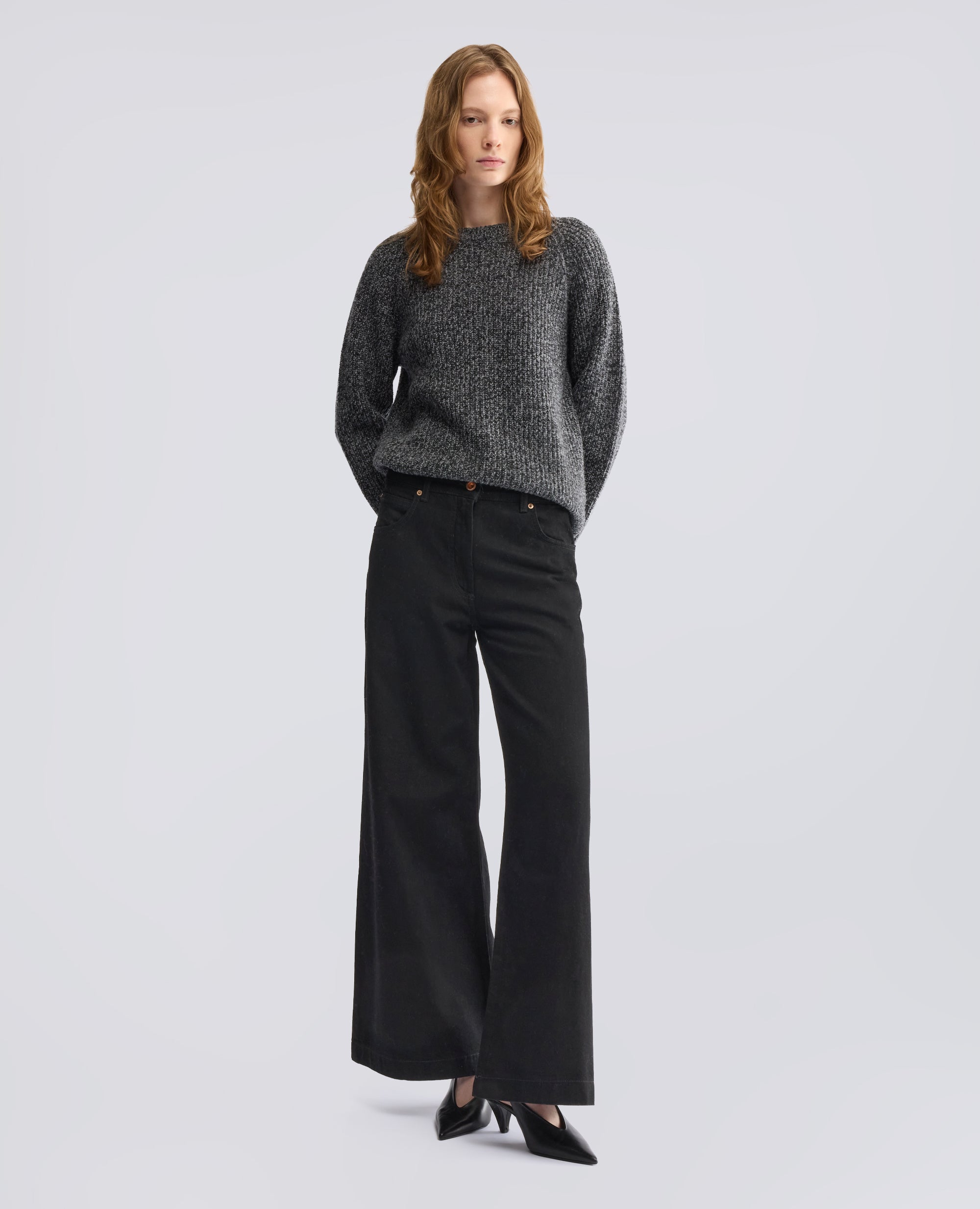 HOSE AUS BAUMWOLL-DENIM - SCHWARZ - ASPESI