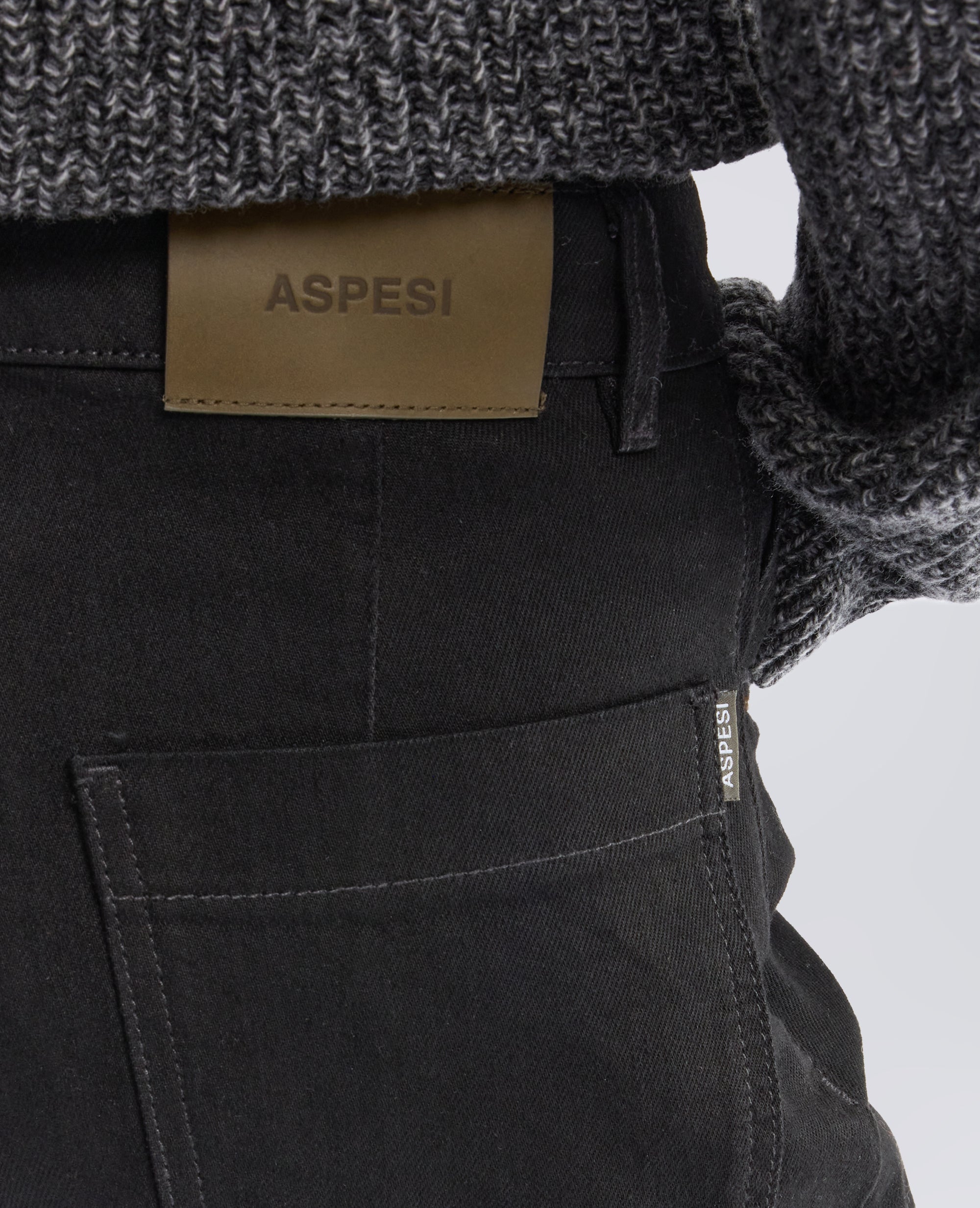 HOSE AUS BAUMWOLL-DENIM - SCHWARZ - ASPESI