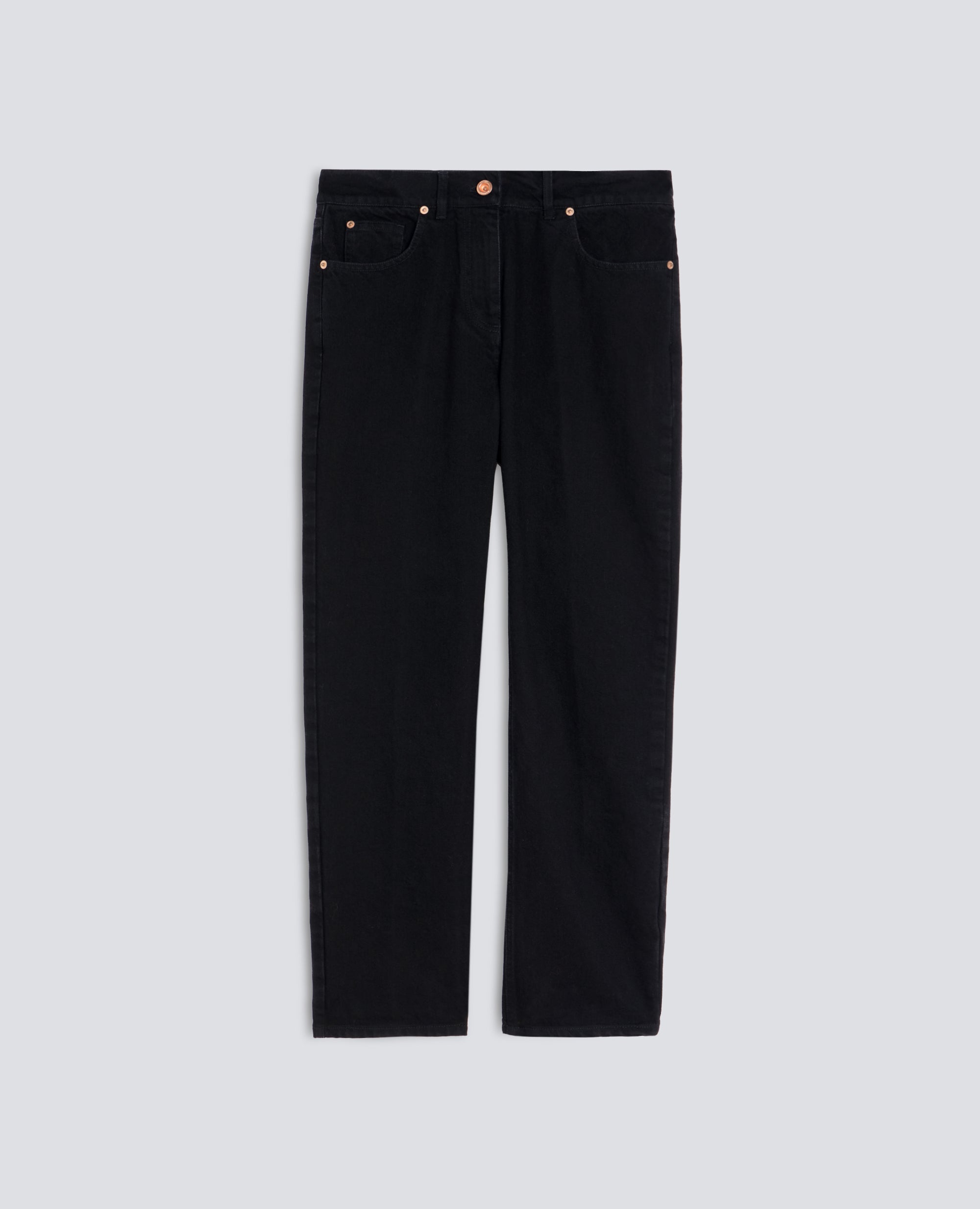 PANTALONE A VITA BASSA IN DENIM DI COTONE - NERO - ASPESI