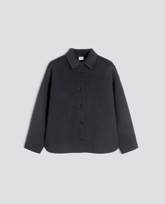 SOBRECAMISA EN LANA DOBLE EFECTO CASTOR - GRIGIO - ASPESI
