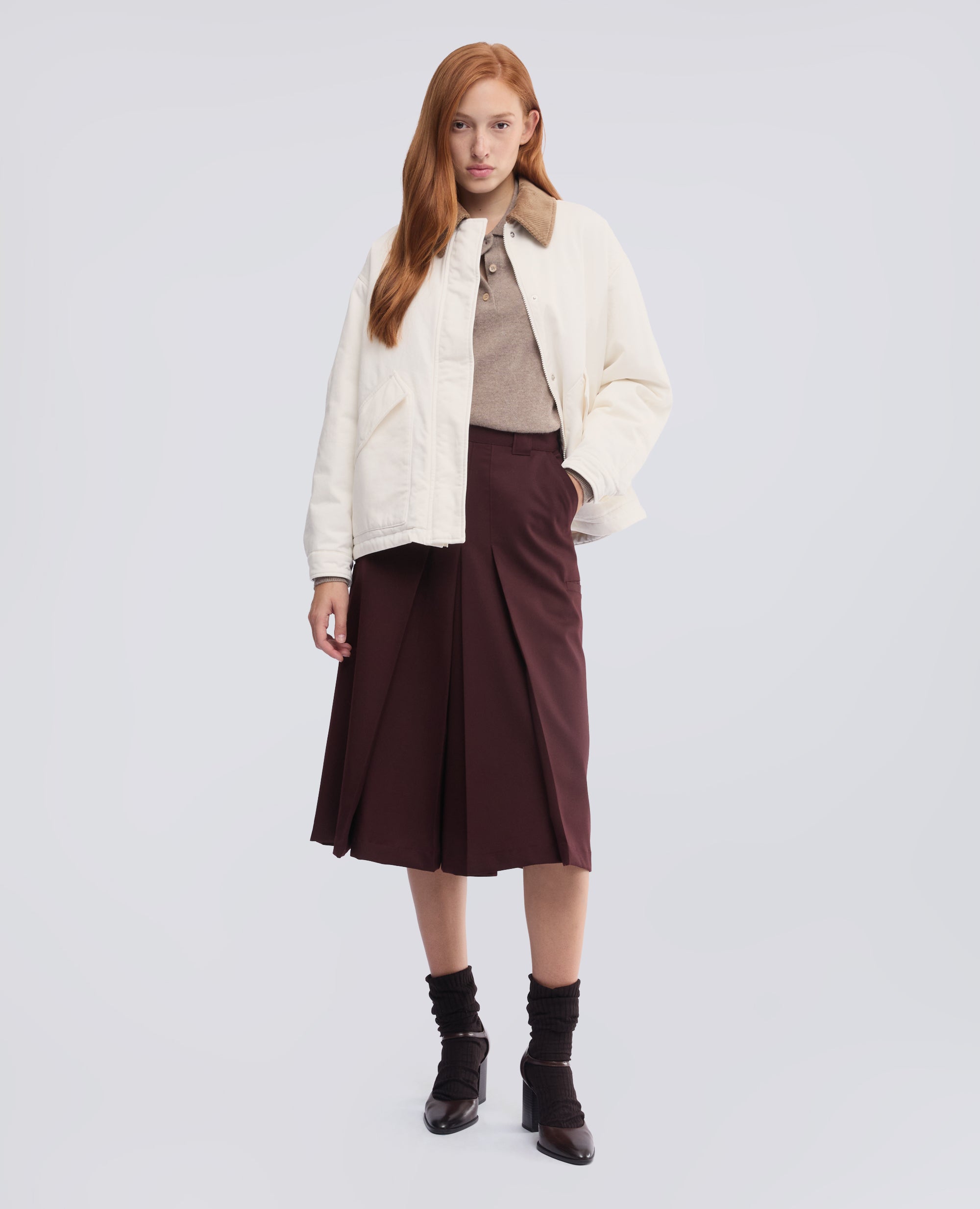 GIUBBOTTO IN GABARDINE DI COTONE IMBOTTITO CON OVATTA EXTRA TERMICA - NATURALE - ASPESI