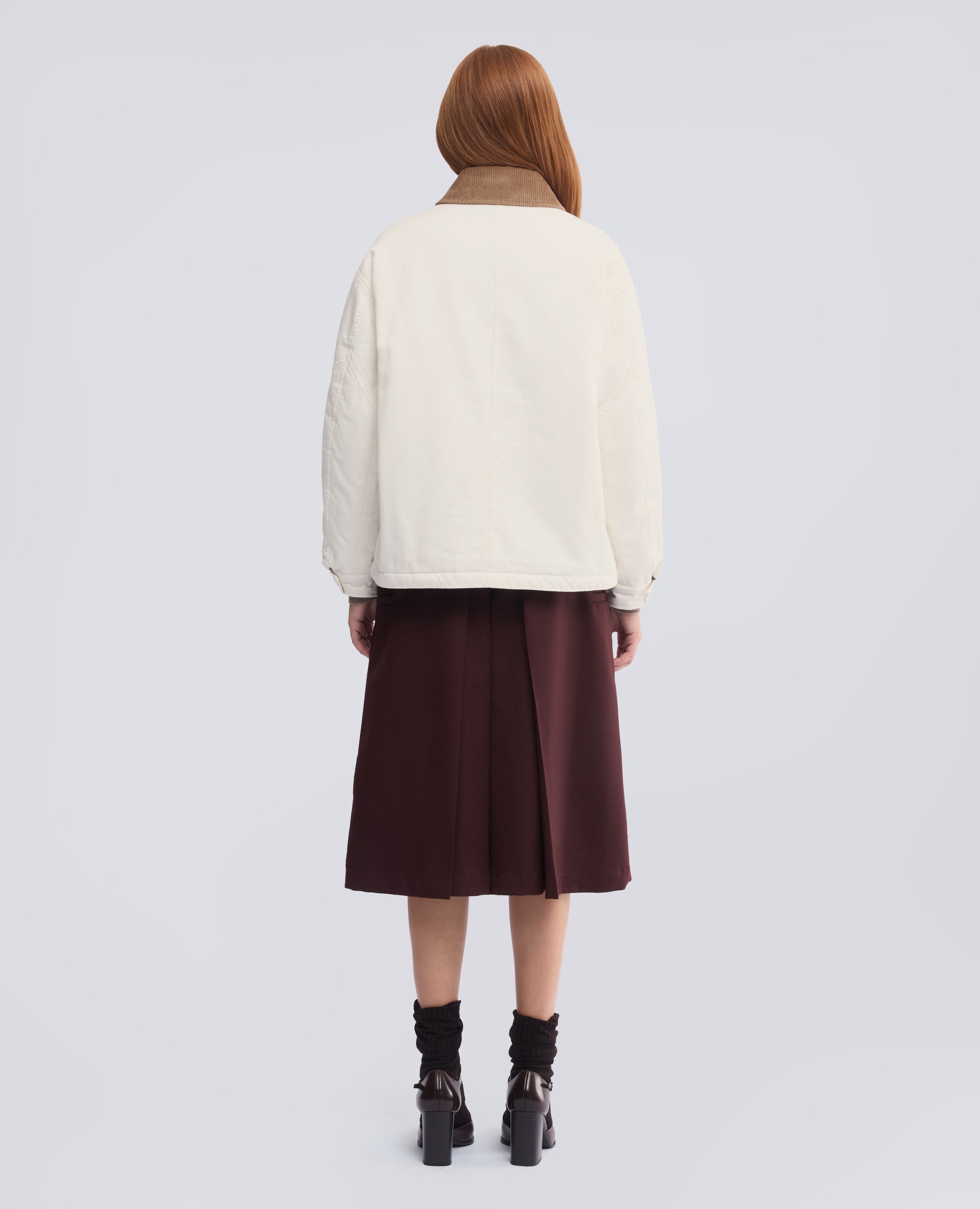 GIUBBOTTO IN GABARDINE DI COTONE IMBOTTITO CON OVATTA EXTRA TERMICA - NATURALE - ASPESI