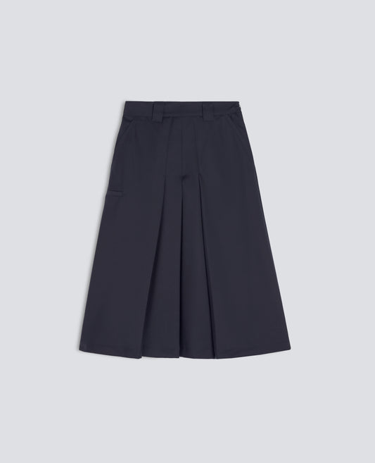 FALDA DE GABARDINA DE LANA VIRGEN - AZUL - ASPESI