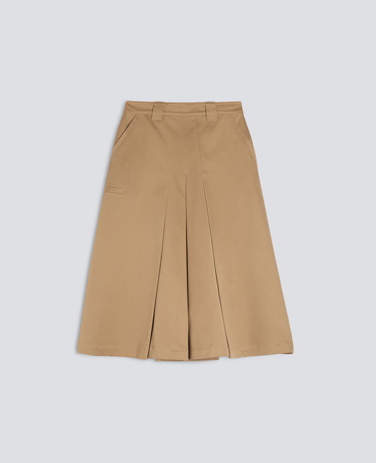 FALDA EN GABARDINA DE ALGODON - BEIGE - ASPESI