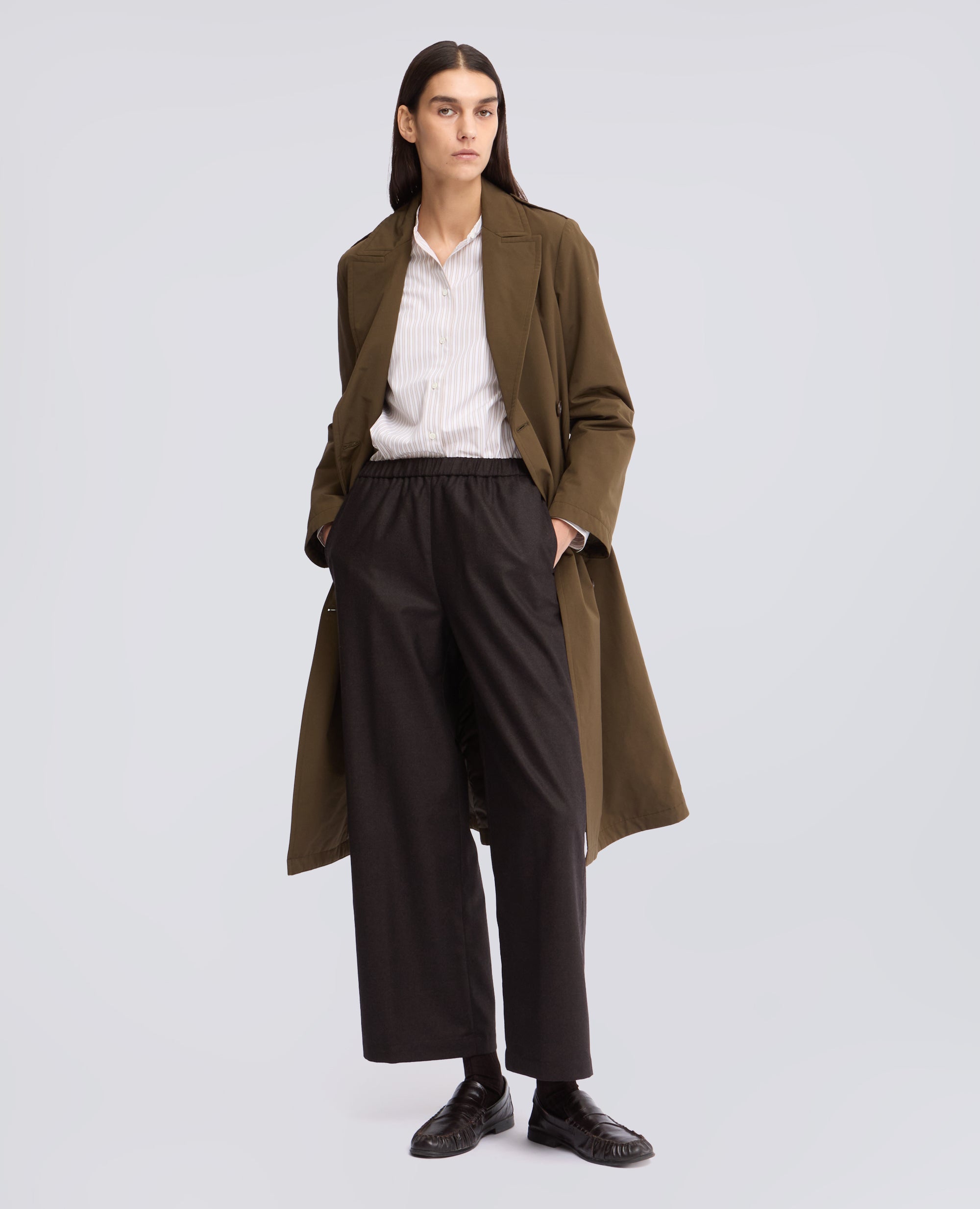 CAMICIA IN POPELINE DI COTONE A RIGHE - BEIGE - ASPESI