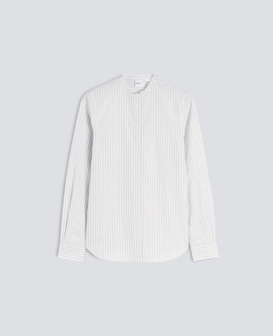 COTTON POPLIN SHIRT WITH BUTTON-DOWN COLLAR - GREEN - ASPESI