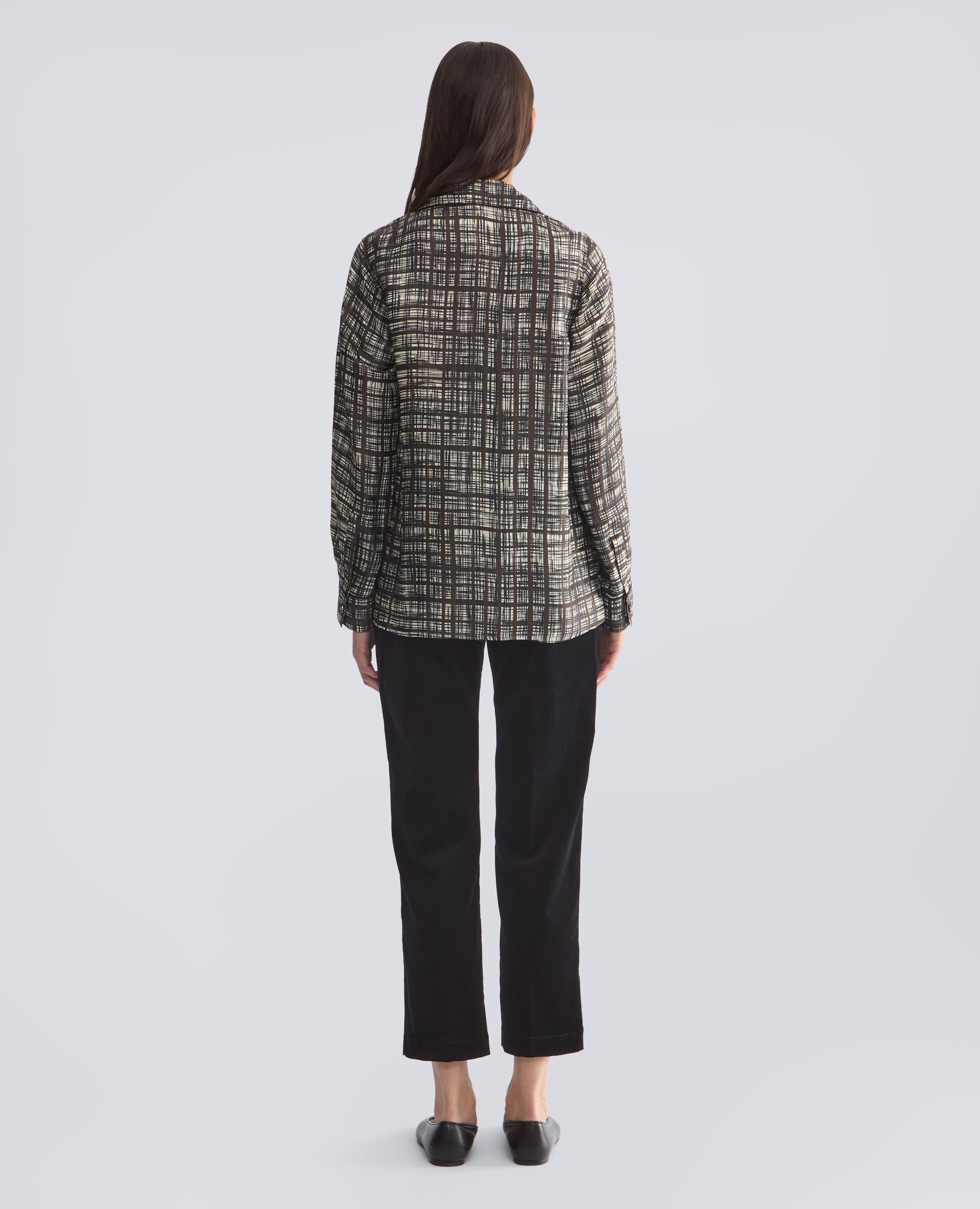 CAMISA PIJAMA DE SARGA DE VISCOSA Y SEDA ESTAMPADA - MULTICOLOR - ASPESI