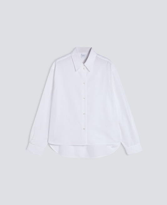 CHEMISE BOXY EN POPELINE DE COTON - BIANCO - ASPESI
