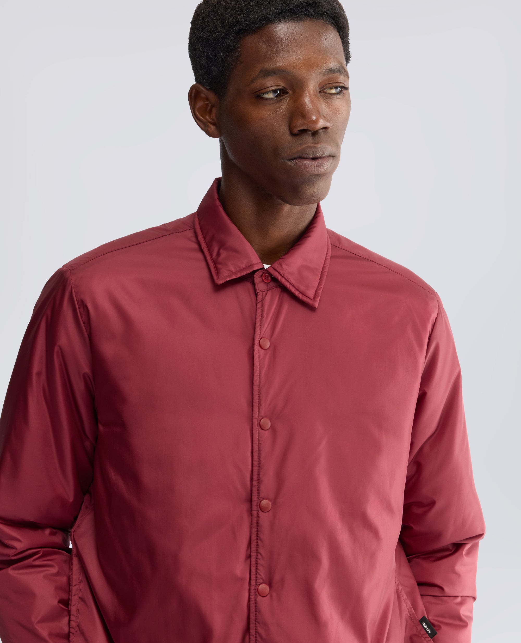 WATTIERTES HEMD AUS NYLON - ROT - ASPESI