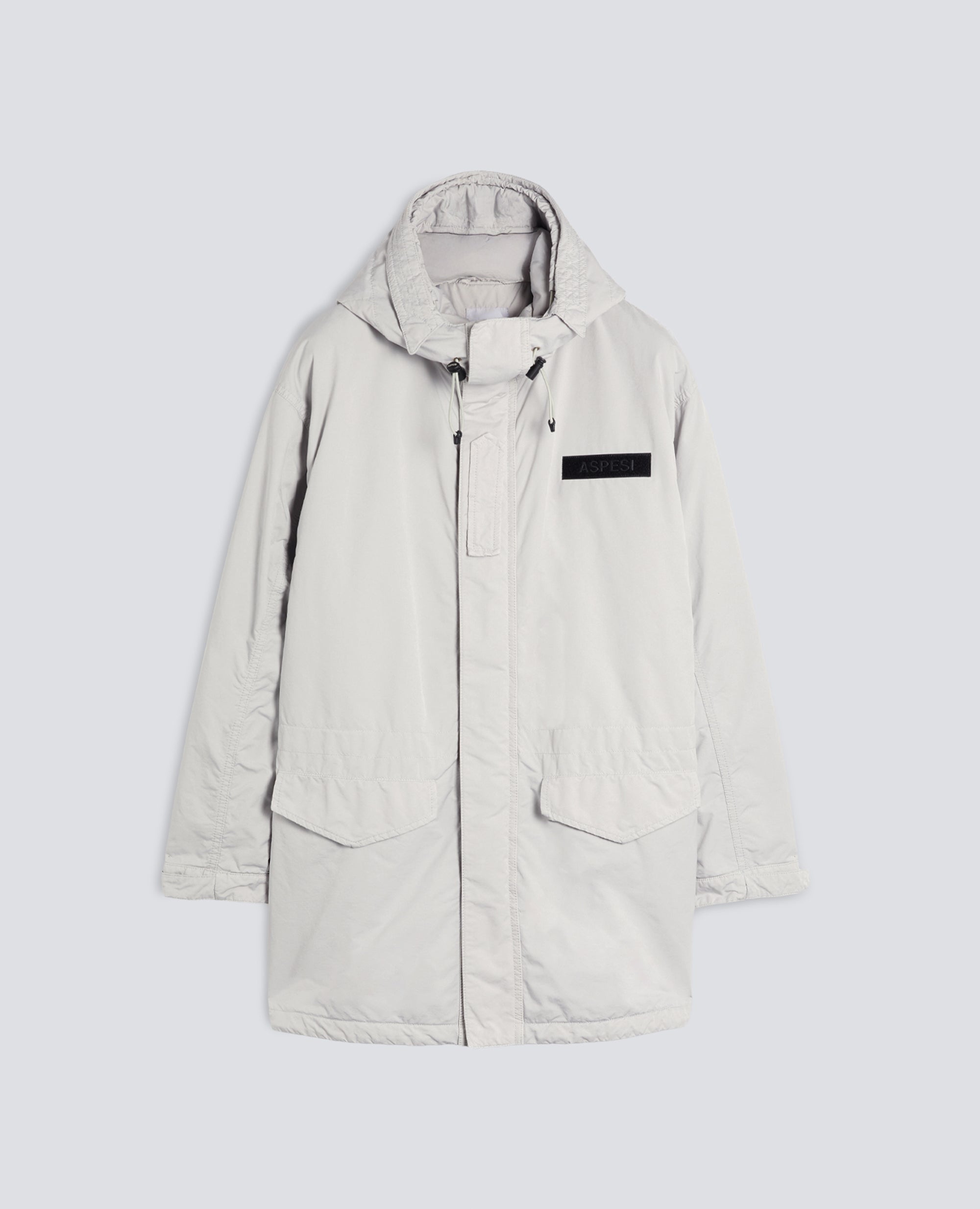 PARKA IN MISTO NYLON COMPATTO, TINTO CAPO - GRIGIO - ASPESI