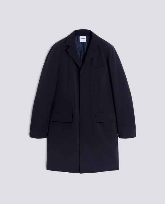 MANTEAU DROIT EN SERGE DE POLYESTER - BLU - ASPESI