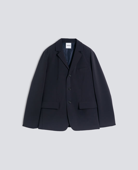 POLYESTER TWILL JACKET - BLUE - ASPESI