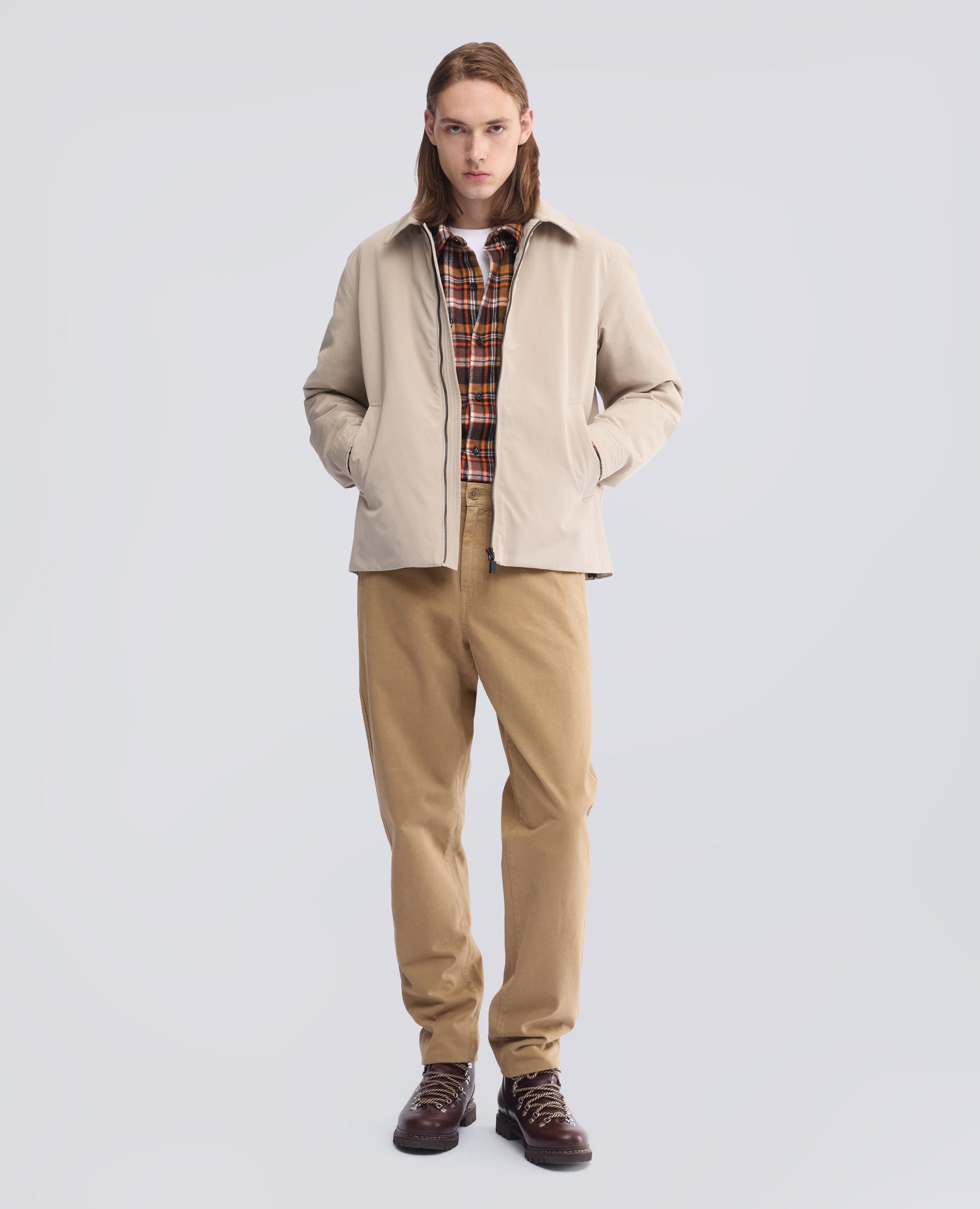 GIUBBOTTO IN TELA DI MISTO COTONE CON OVATTA THERMORE® - BEIGE - ASPESI