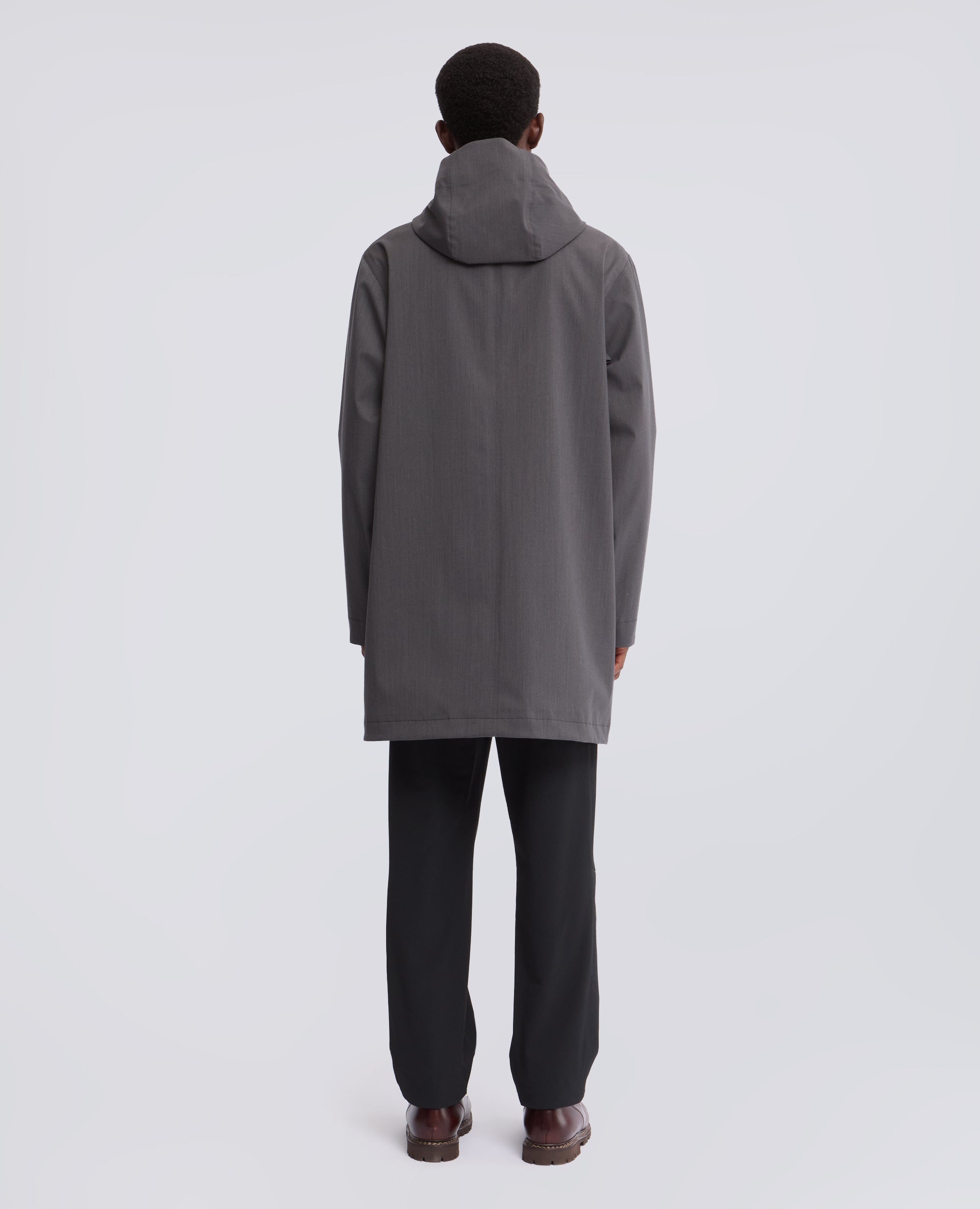 IMPERMEABILE IN MICROTWILL DI LANA E POLIESTERE - GRIGIO - ASPESI