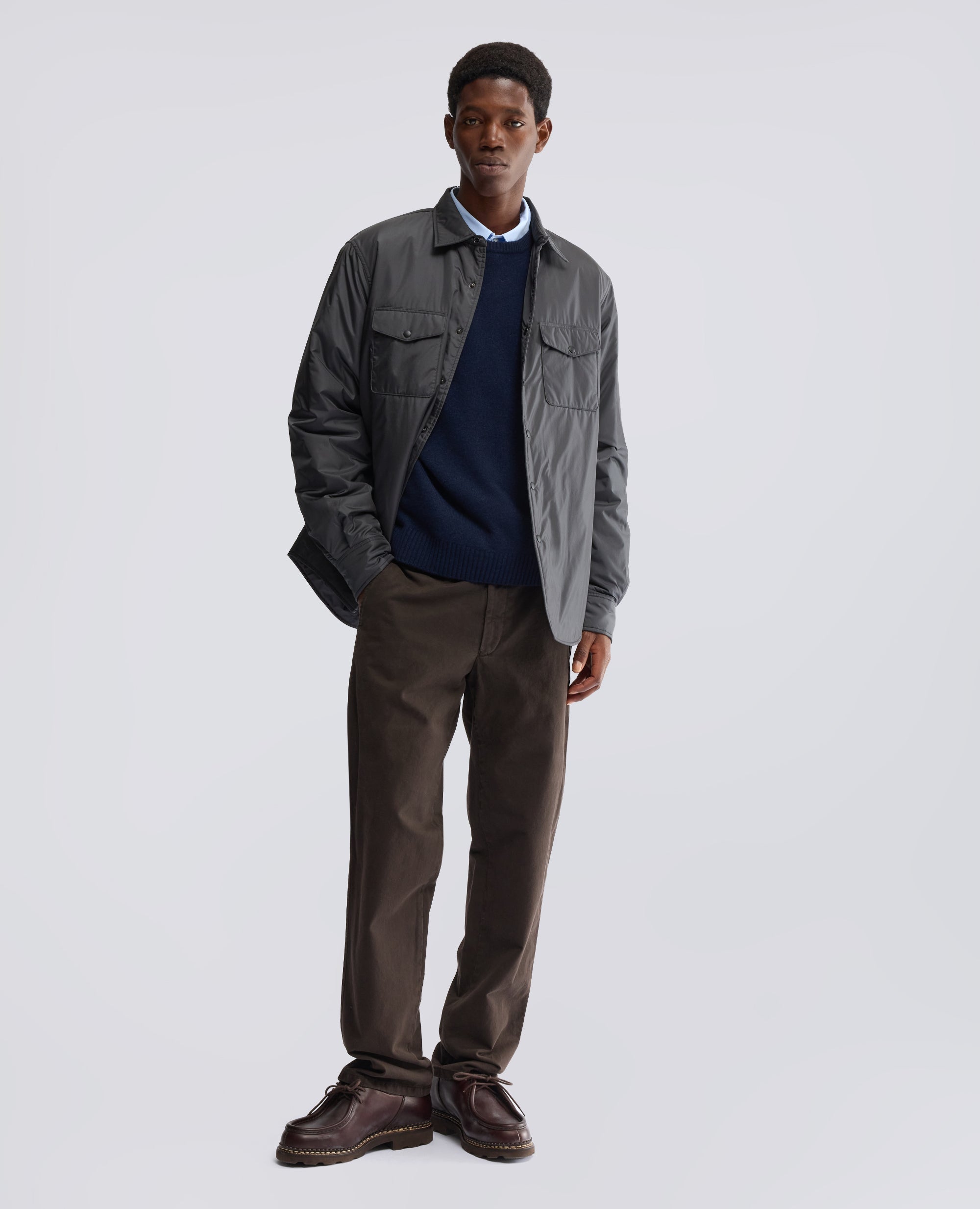 CAMICIA 13PIU IN NYLON CON OVATTA THERMORE® - GRIGIO - ASPESI