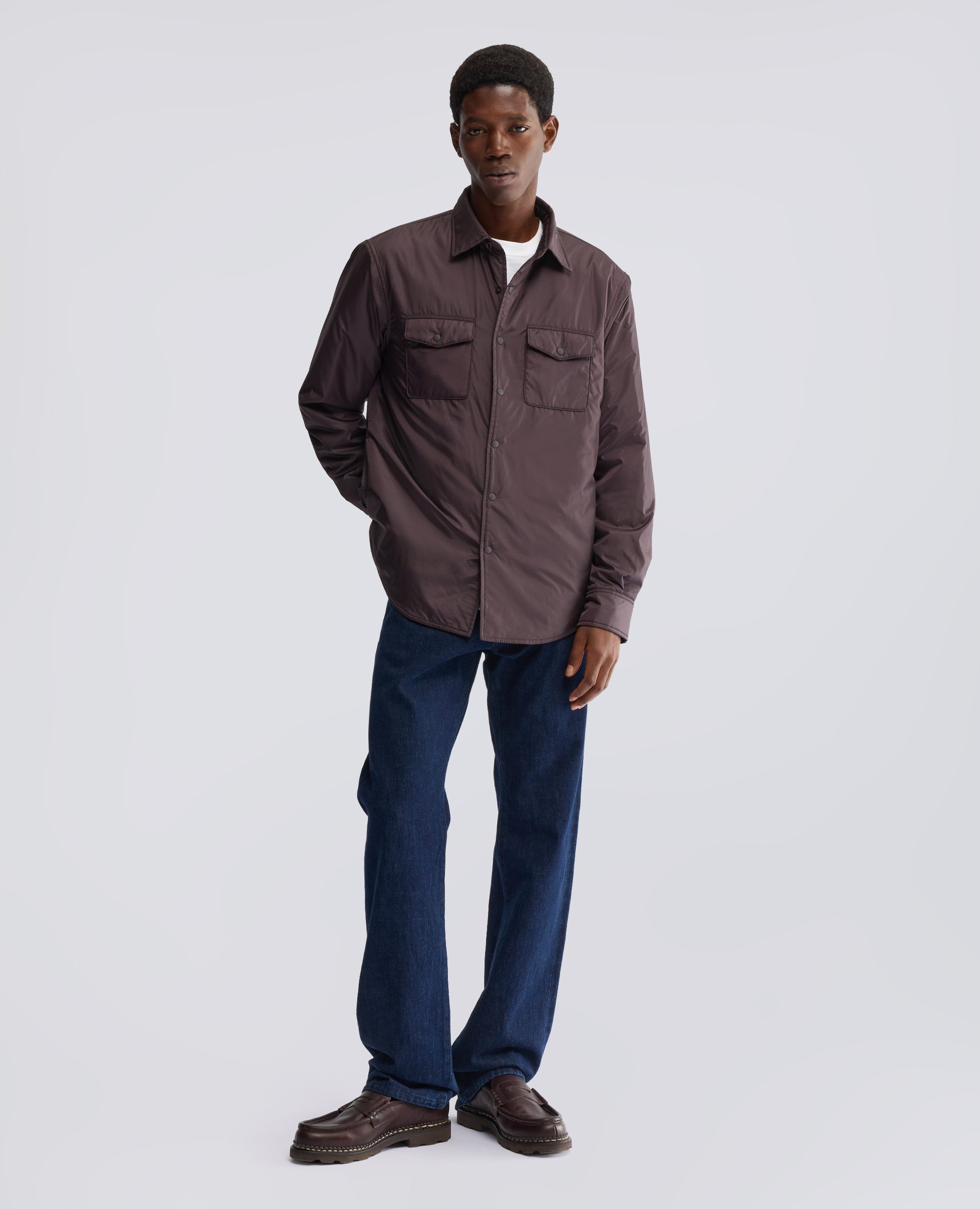 13PIU NYLON SHIRT WITH THERMORE® WADDING - BROWN - ASPESI