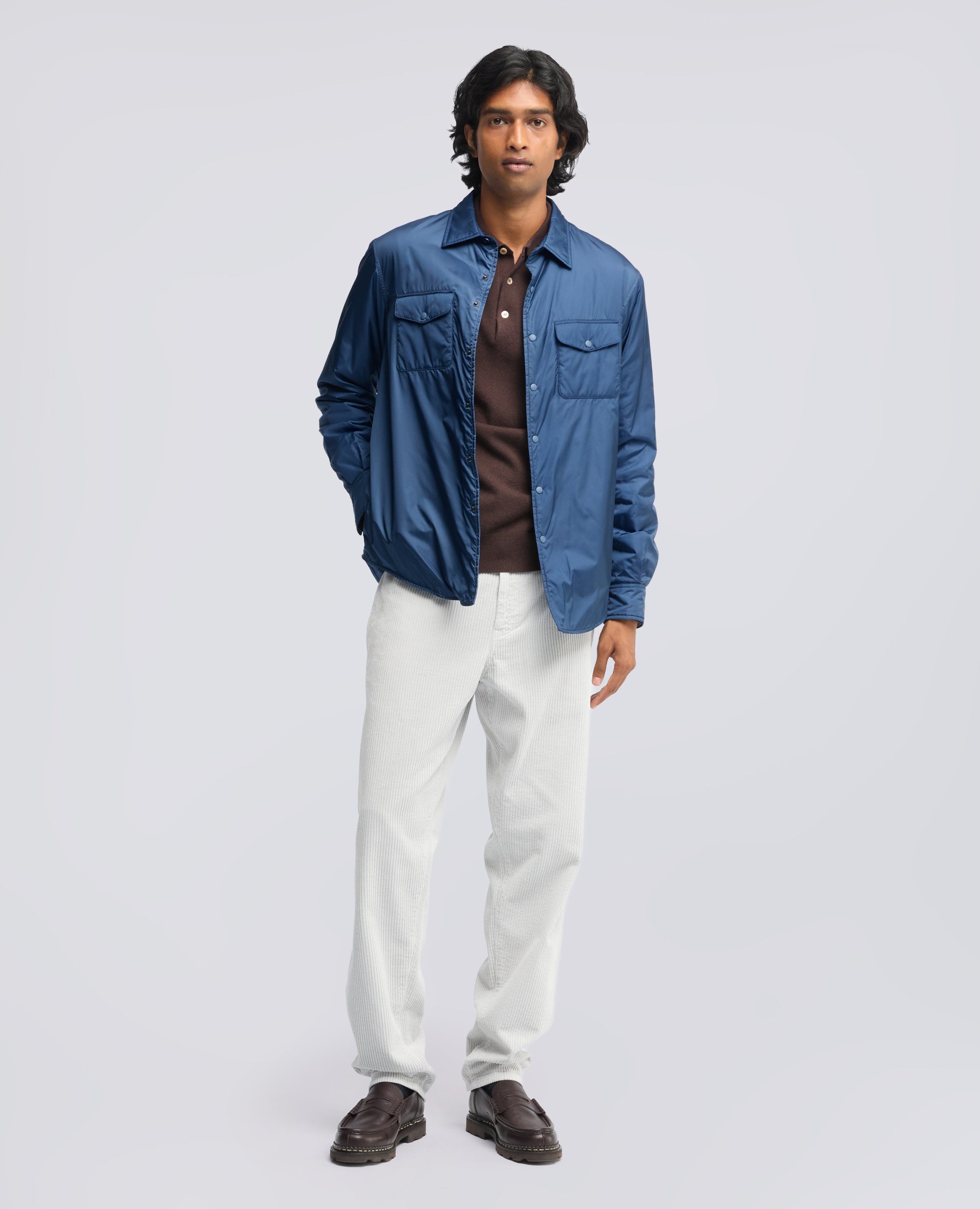 CAMICIA 13PIU IN NYLON CON OVATTA THERMORE® - BLU - ASPESI