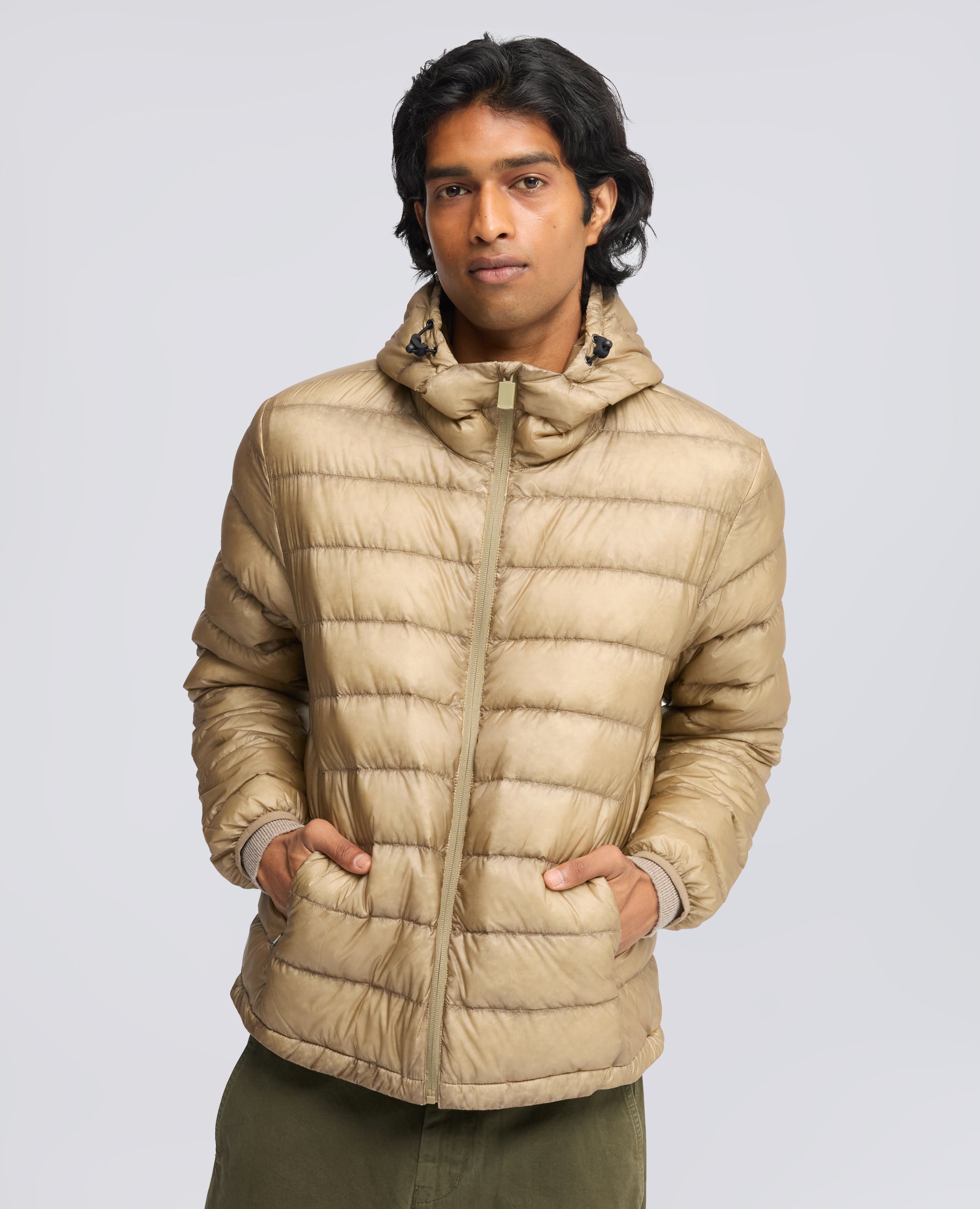 GIUBBOTTO IN NYLON IMBOTTITO - BEIGE - ASPESI