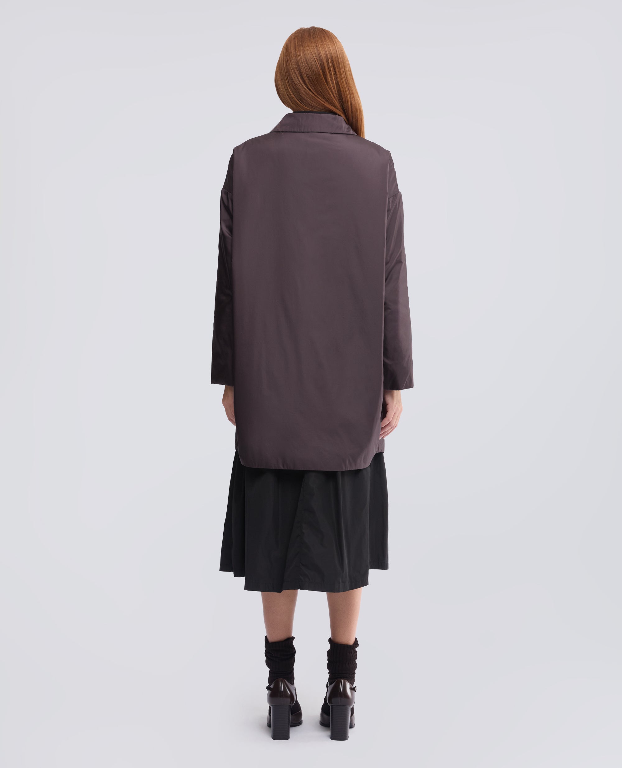 CAPPOTTO IN NYLON IMBOTTITO IN OVATTA THERMORE - MARRONE - ASPESI