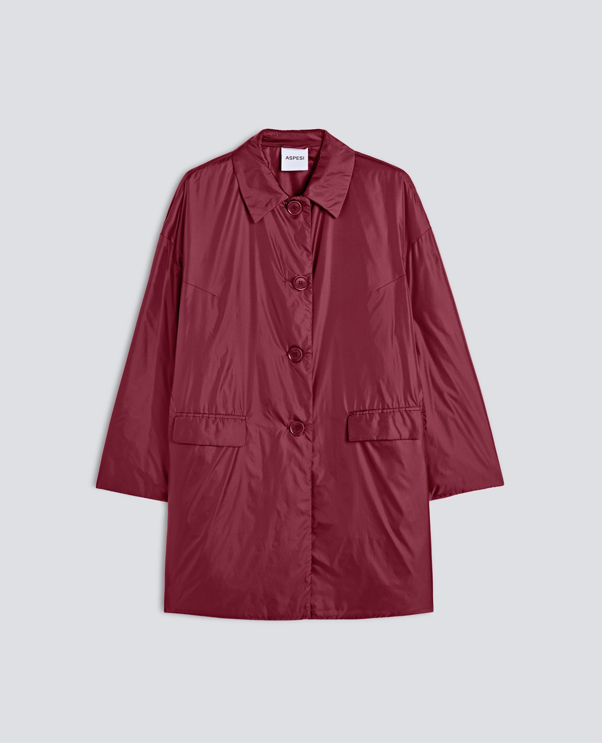 CAPPOTTO IN NYLON IMBOTTITO IN OVATTA THERMORE - ROSSO - ASPESI