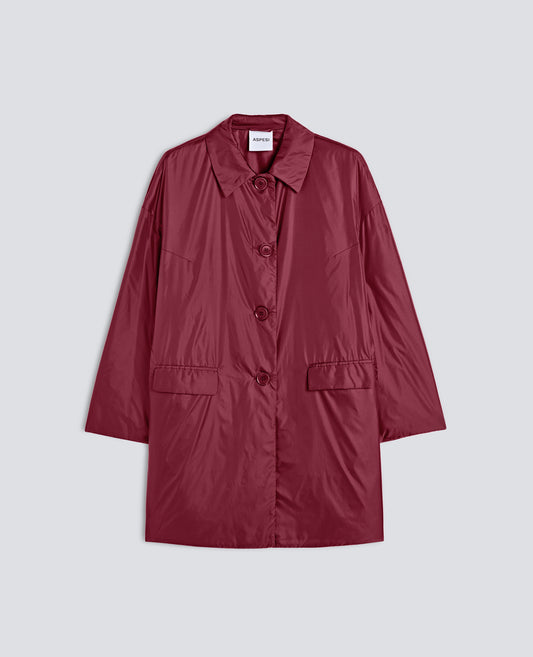 CAPPOTTO IN NYLON IMBOTTITO IN OVATTA THERMORE - ROSSO - ASPESI
