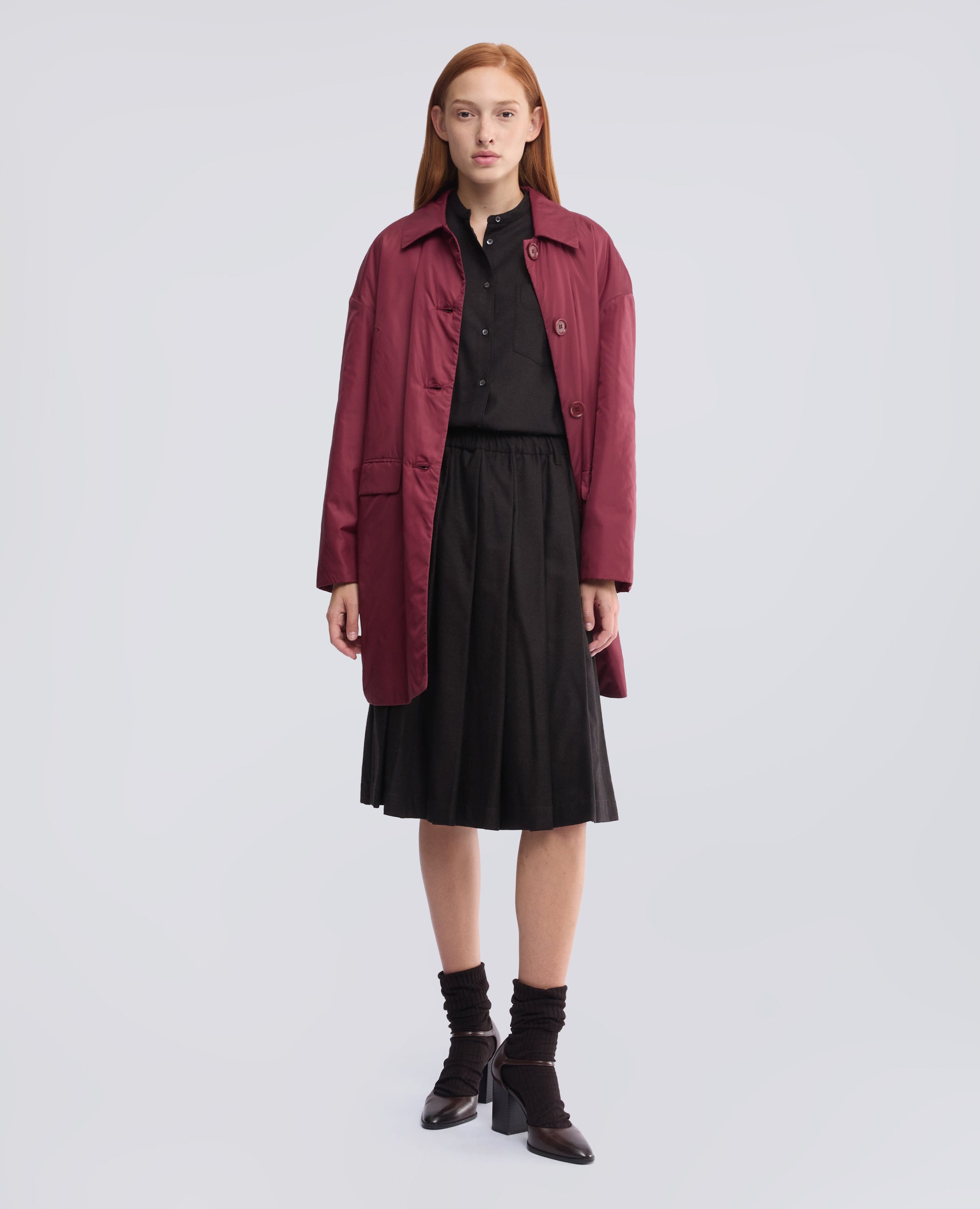 CAPPOTTO IN NYLON IMBOTTITO IN OVATTA THERMORE - ROSSO - ASPESI