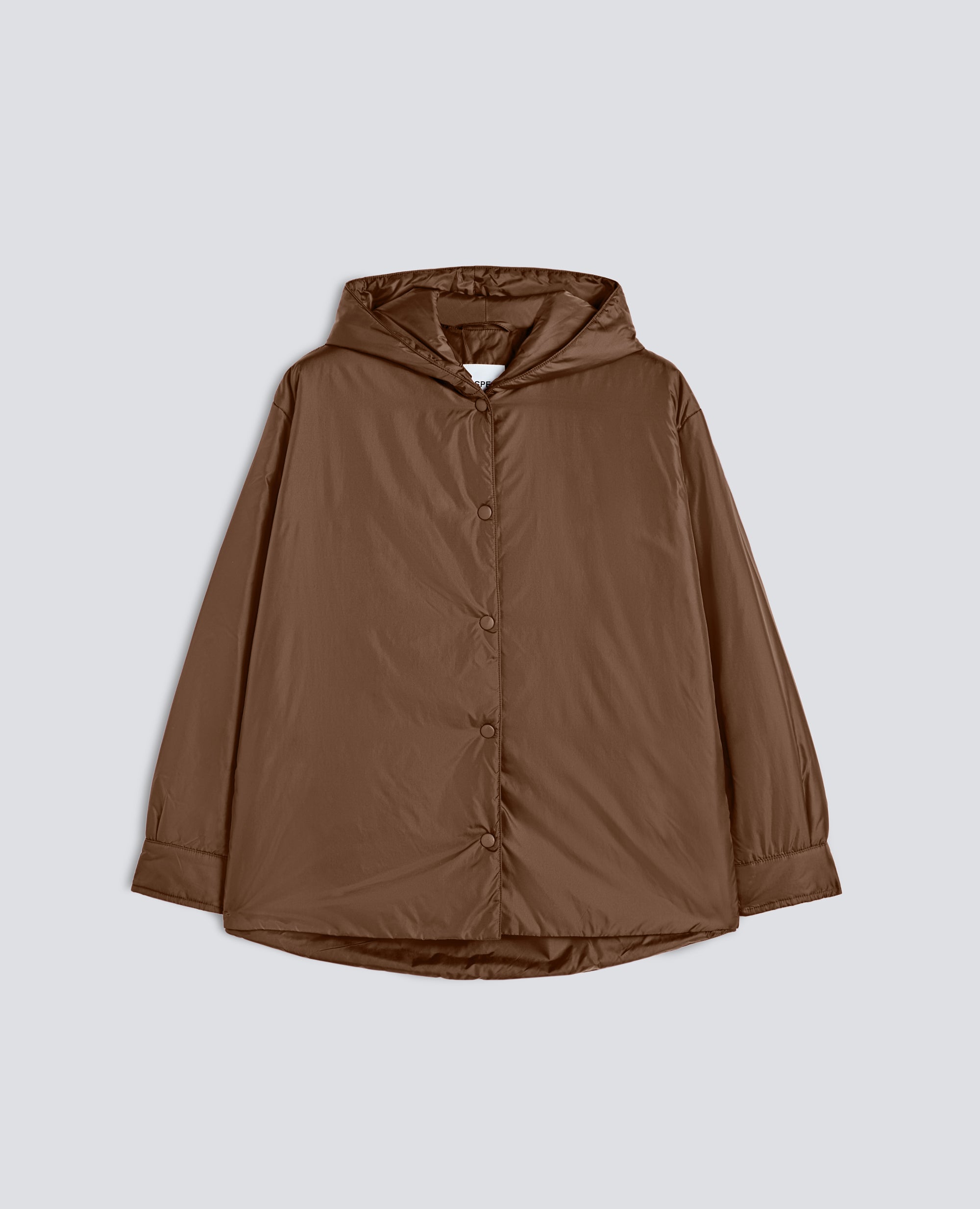 GIUBBOTTO IN NYLON IMBOTTITO CON OVATTA THERMORE - MARRONE - ASPESI