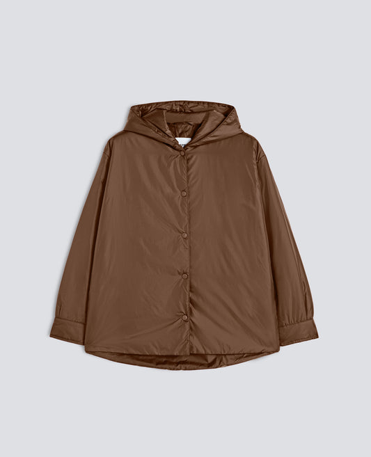 GIUBBOTTO IN NYLON IMBOTTITO CON OVATTA THERMORE - MARRONE - ASPESI