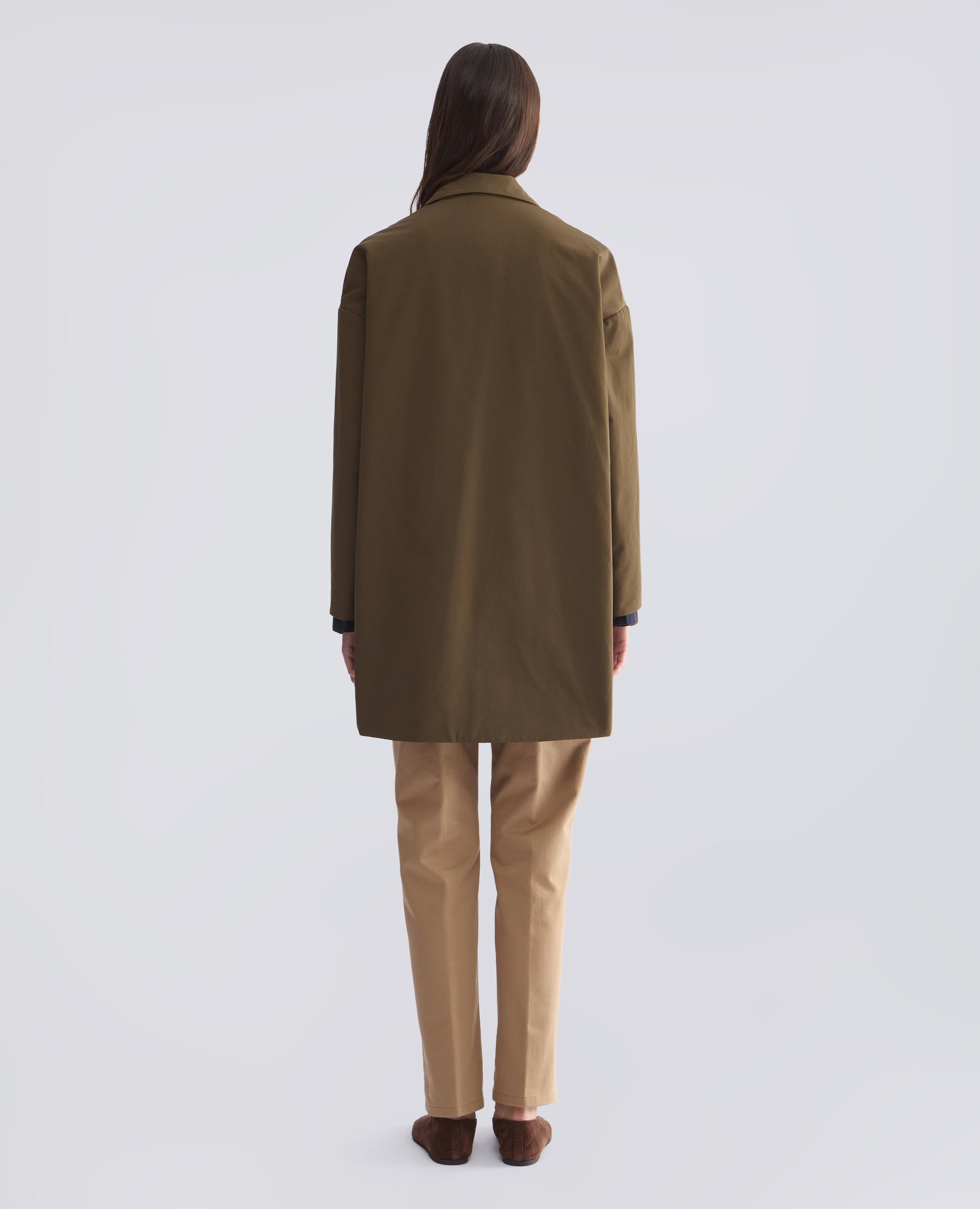 CAPPOTTO IN TELA DI MISTO COTONE CON OVATTA THERMORE® - VERDE - ASPESI