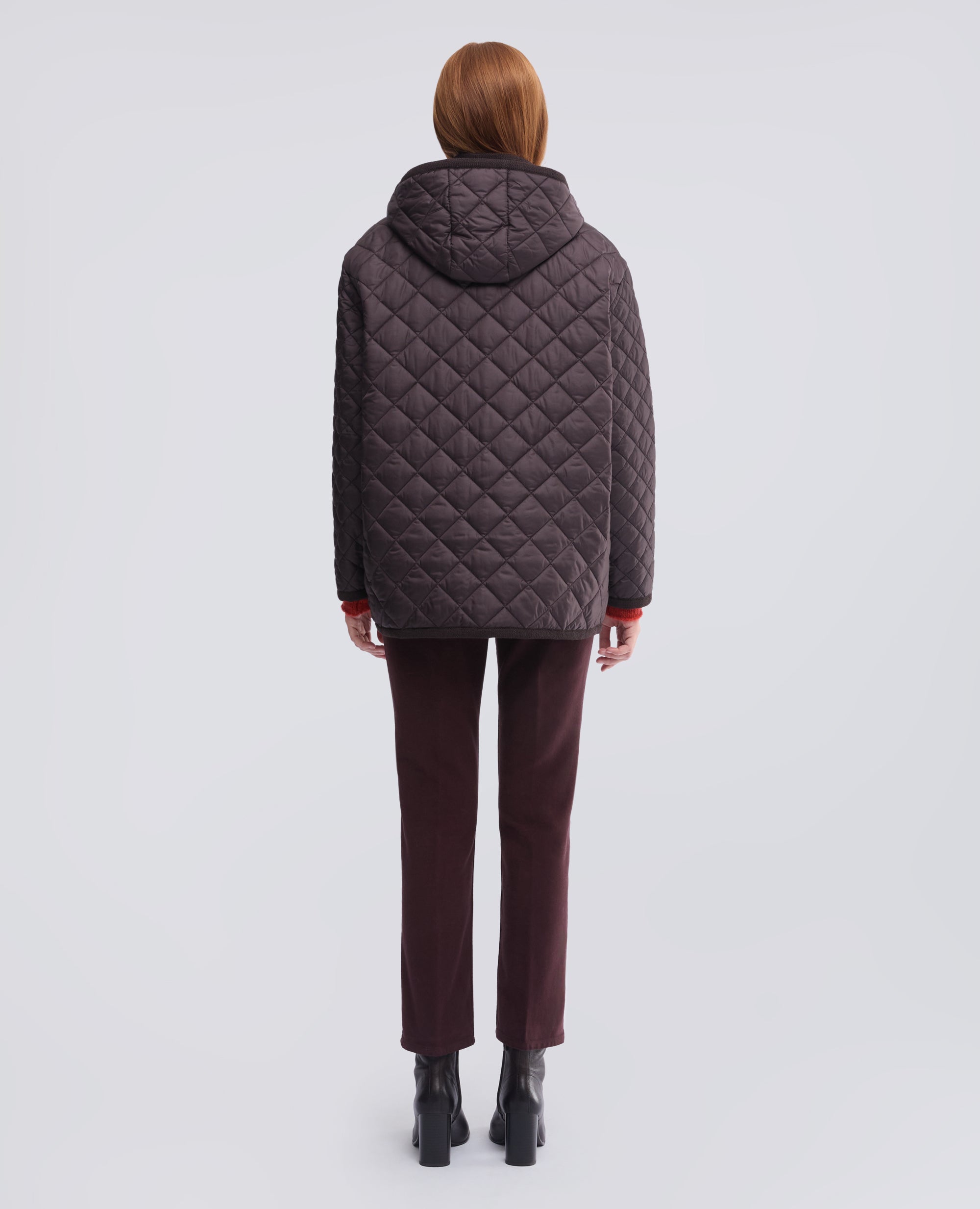 GIUBBOTTO IN NYLON IMBOTTITO IN OVATTA - MARRONE - ASPESI