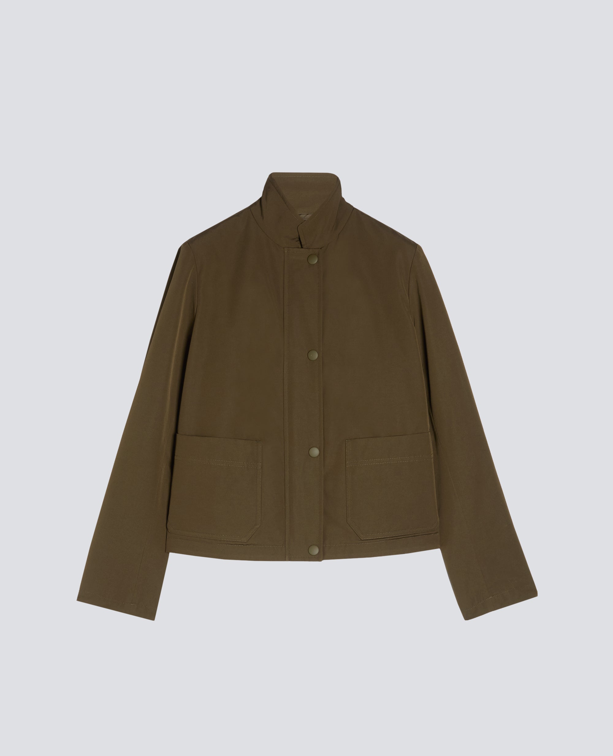 JACKE AUS BAUMWOLLMISCH-SEGELTUCH - VERDE - ASPESI