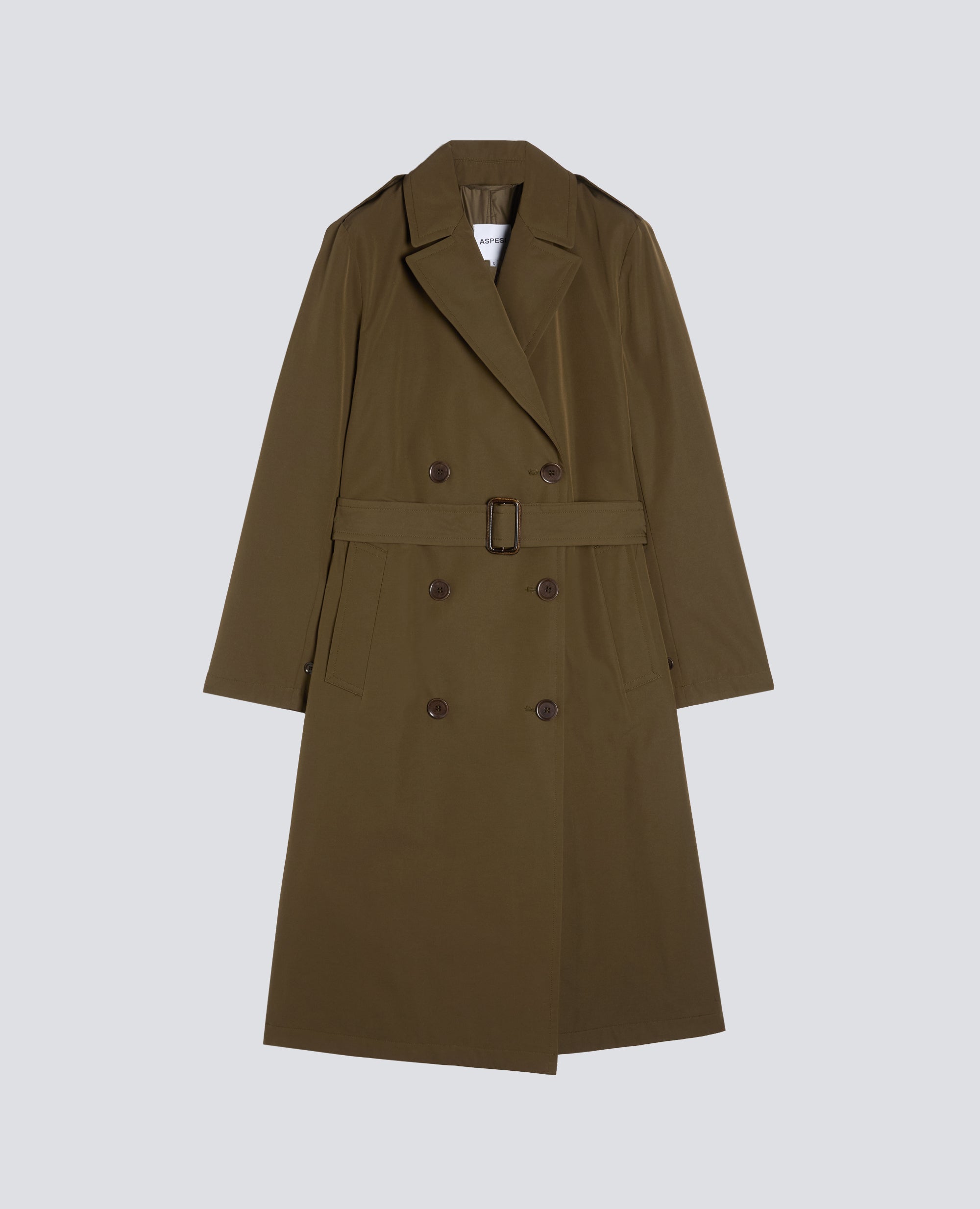 TRENCH IN TELA DI COTONE E POLIESTERE IMBOTTITO CON OVATTA THERMORE - VERDE - ASPESI