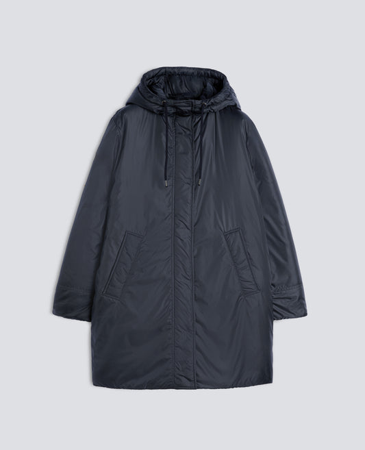 WADDING-PADDED NYLON PARKA - BLUE - ASPESI