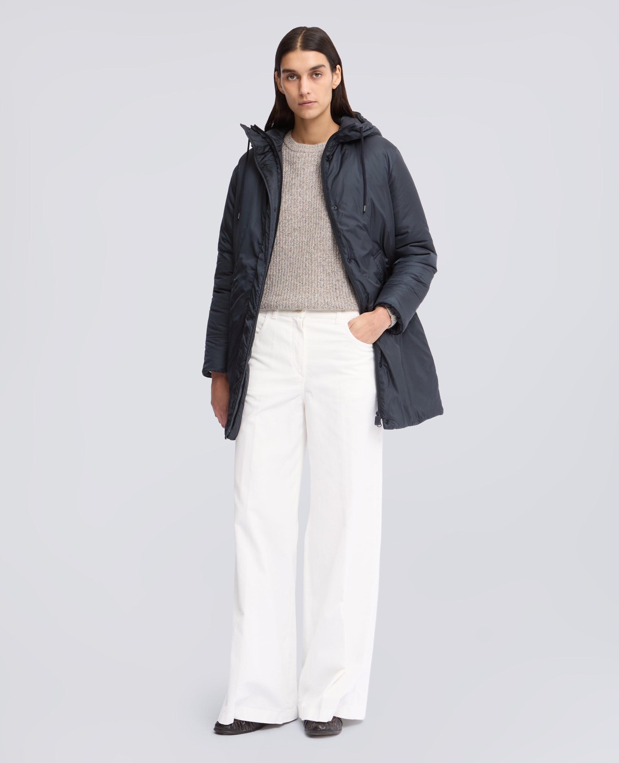 PARKA IN NYLON IMBOTTITO CON OVATTA - BLU - ASPESI