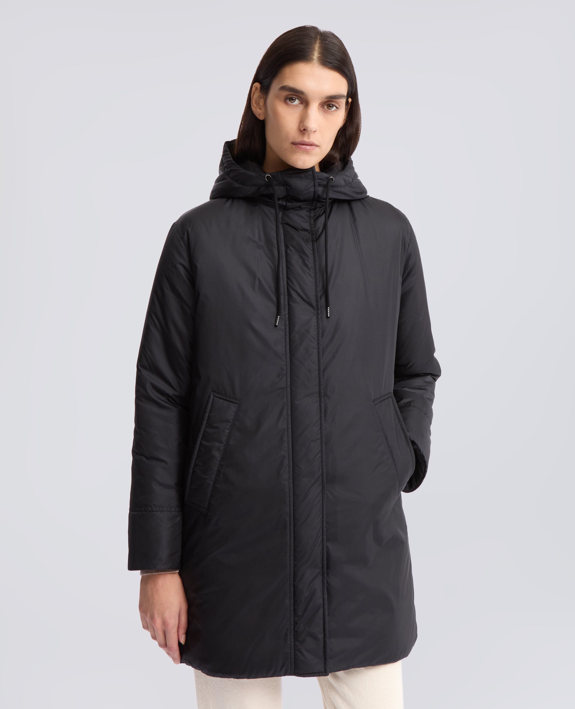 PARKA IN NYLON IMBOTTITO CON OVATTA - NERO - ASPESI