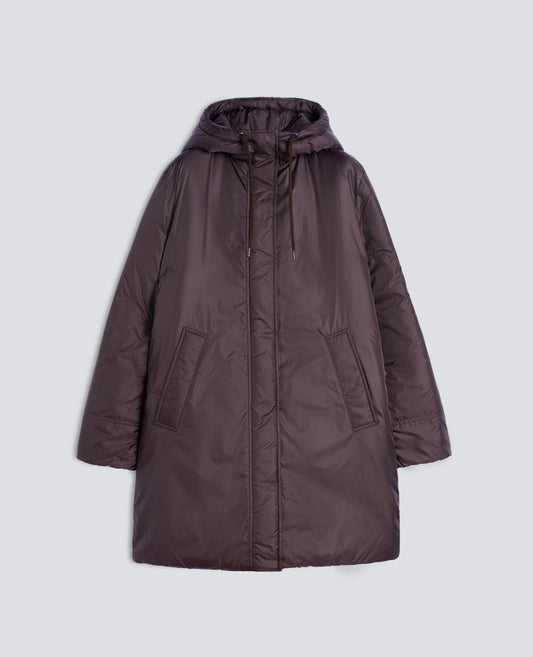 PARKA IN NYLON IMBOTTITO CON OVATTA - MARRONE - ASPESI