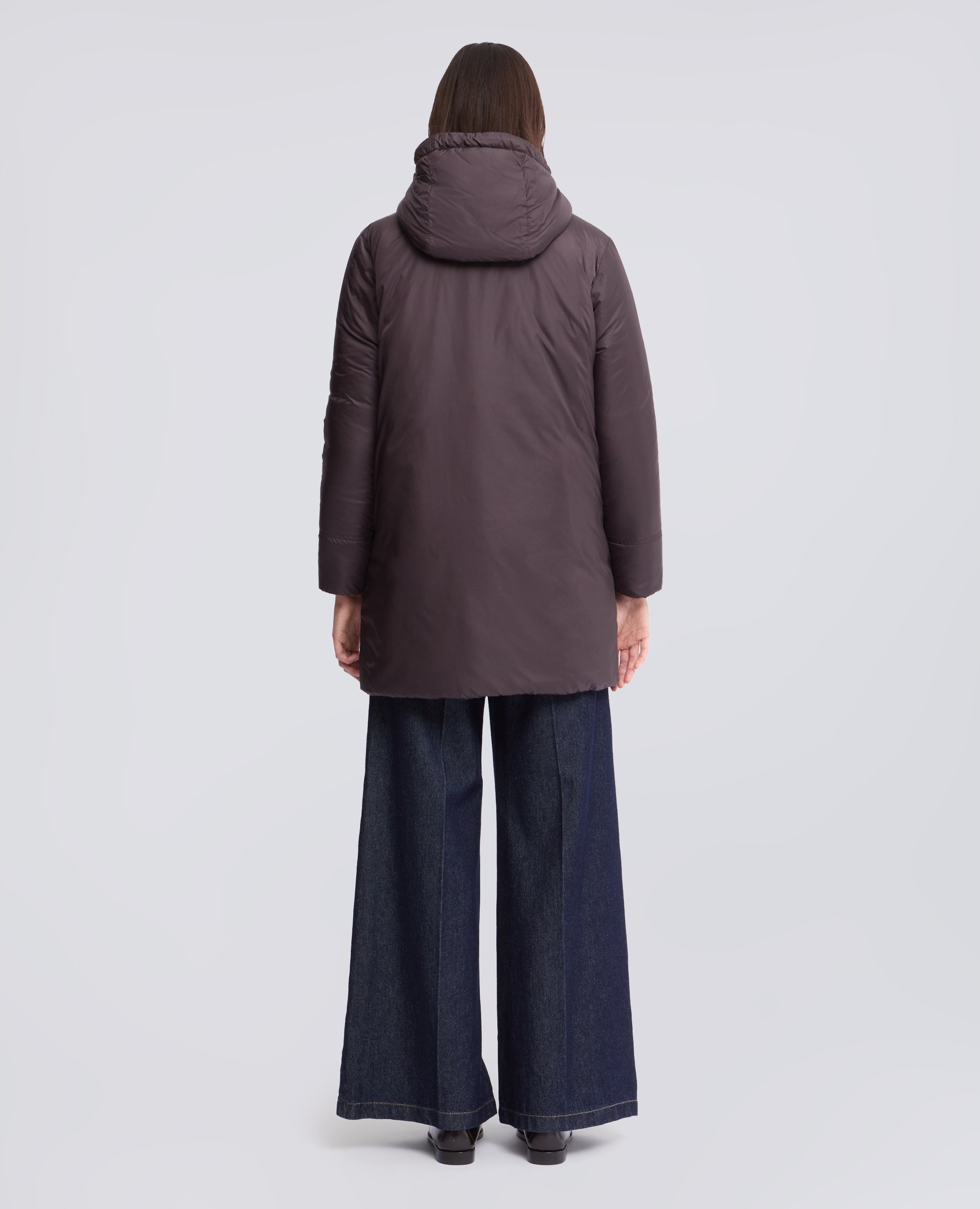 PARKA IN NYLON IMBOTTITO CON OVATTA - MARRONE - ASPESI