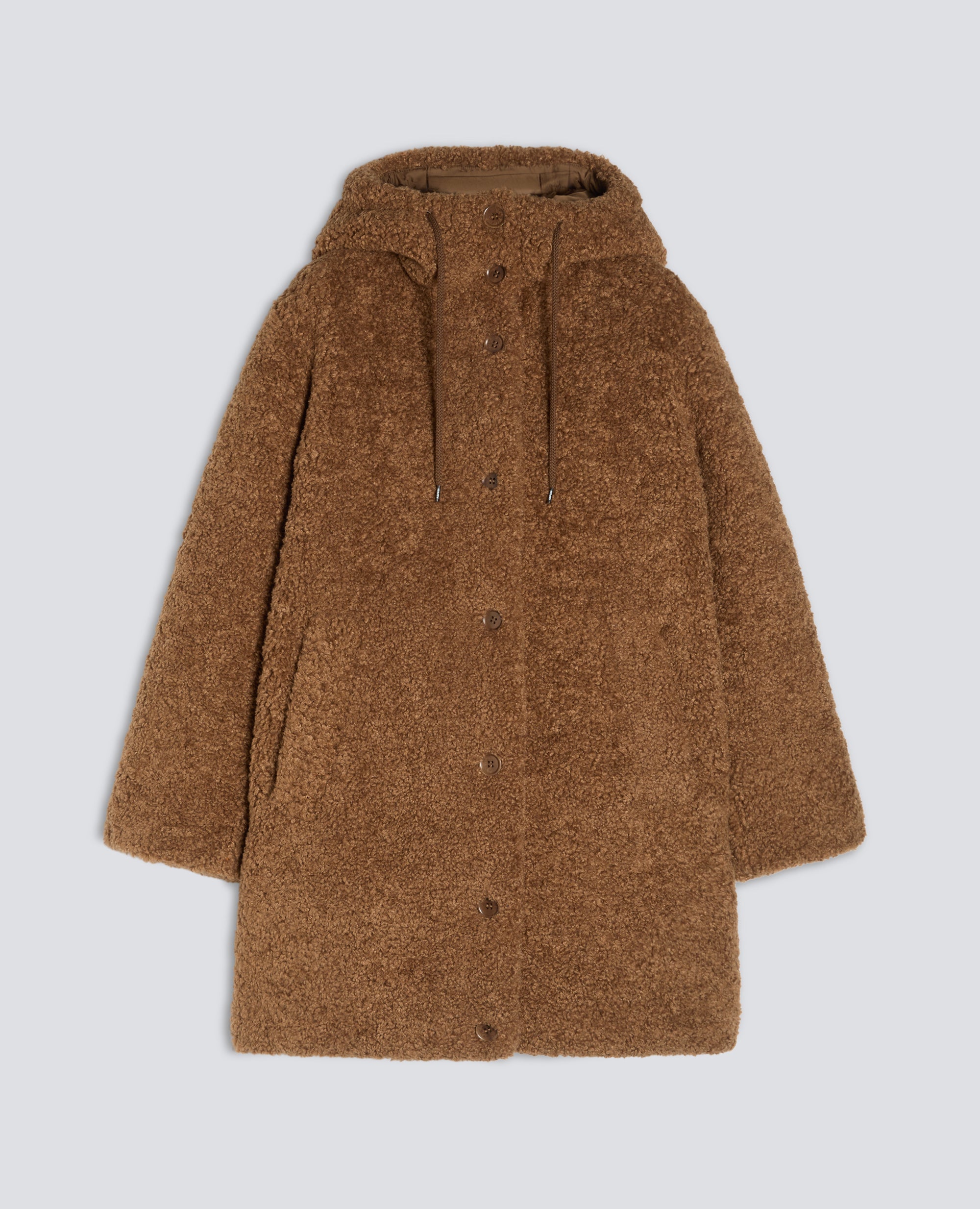 PADDED TEDDY ECOFUR PARKA - BROWN - ASPESI