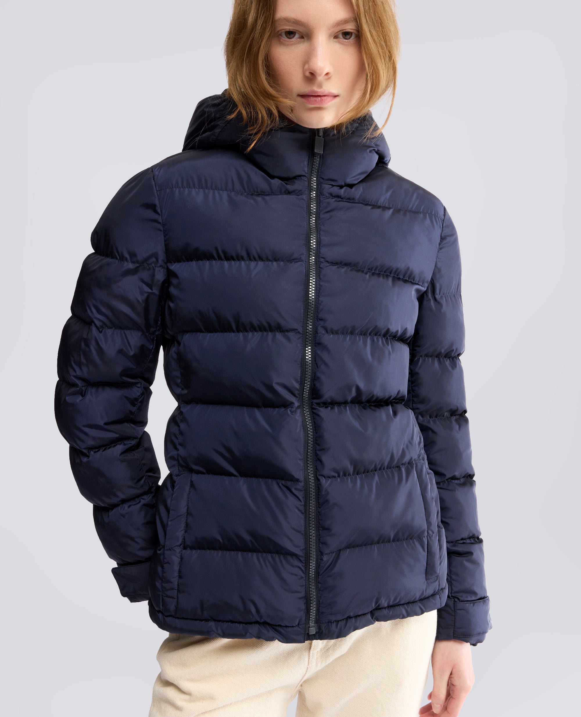 GIUBBOTTO TRAPUNTATO IN NYLON IMBOTTITO IN OVATTA - BLU - ASPESI