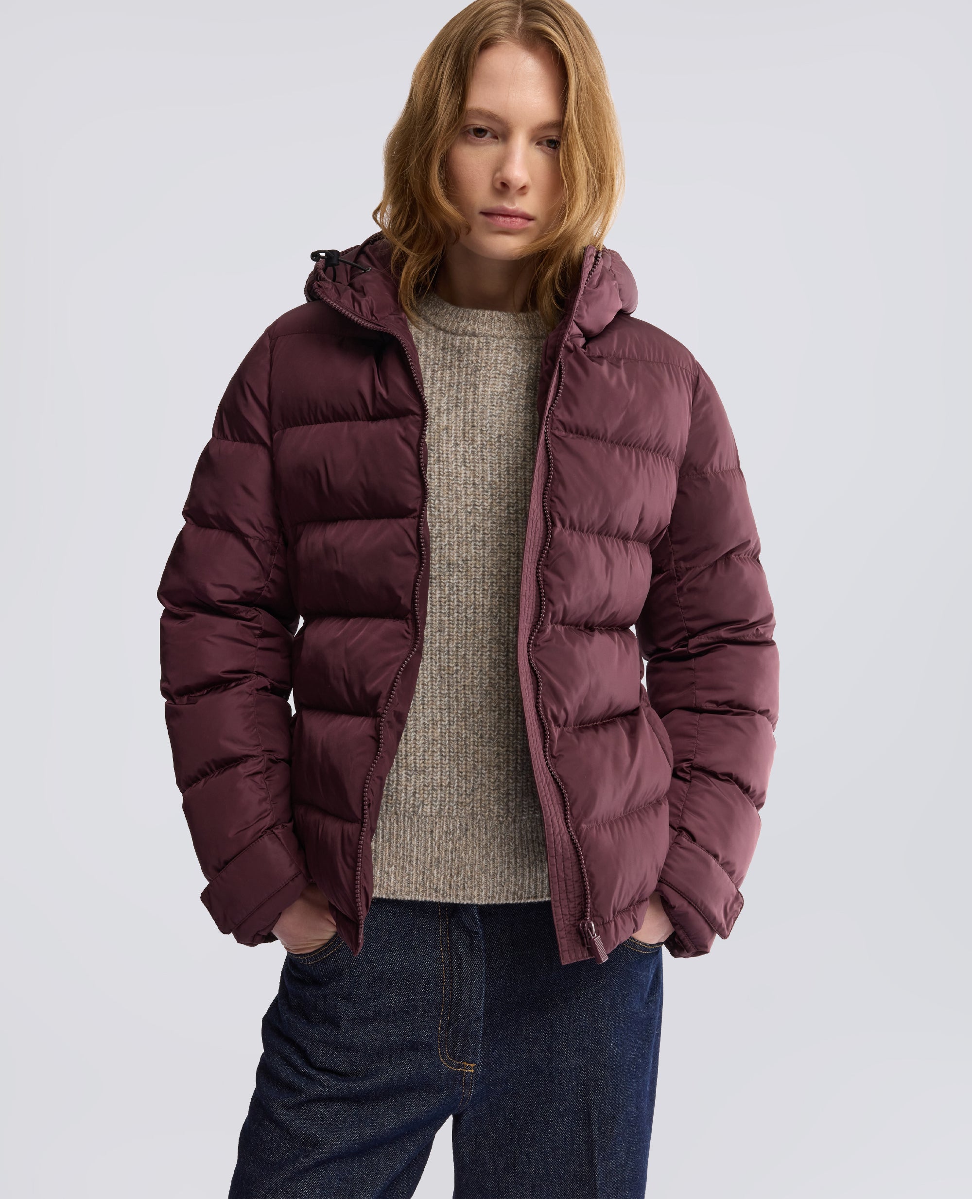QUILTED NYLON JACKET PADDED WITH WADDING - RED - ASPESI